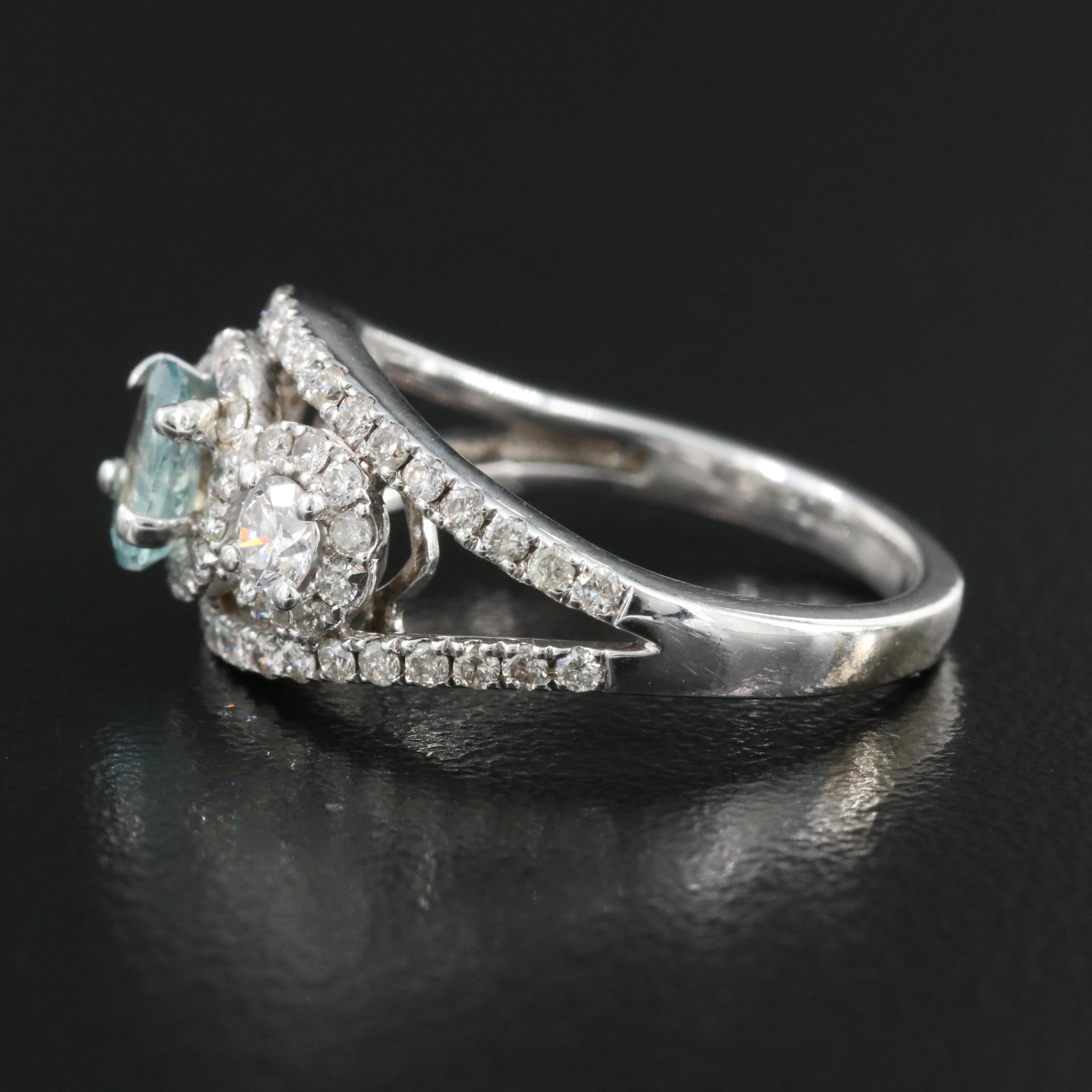 14K Alexandrite and Diamond Ring