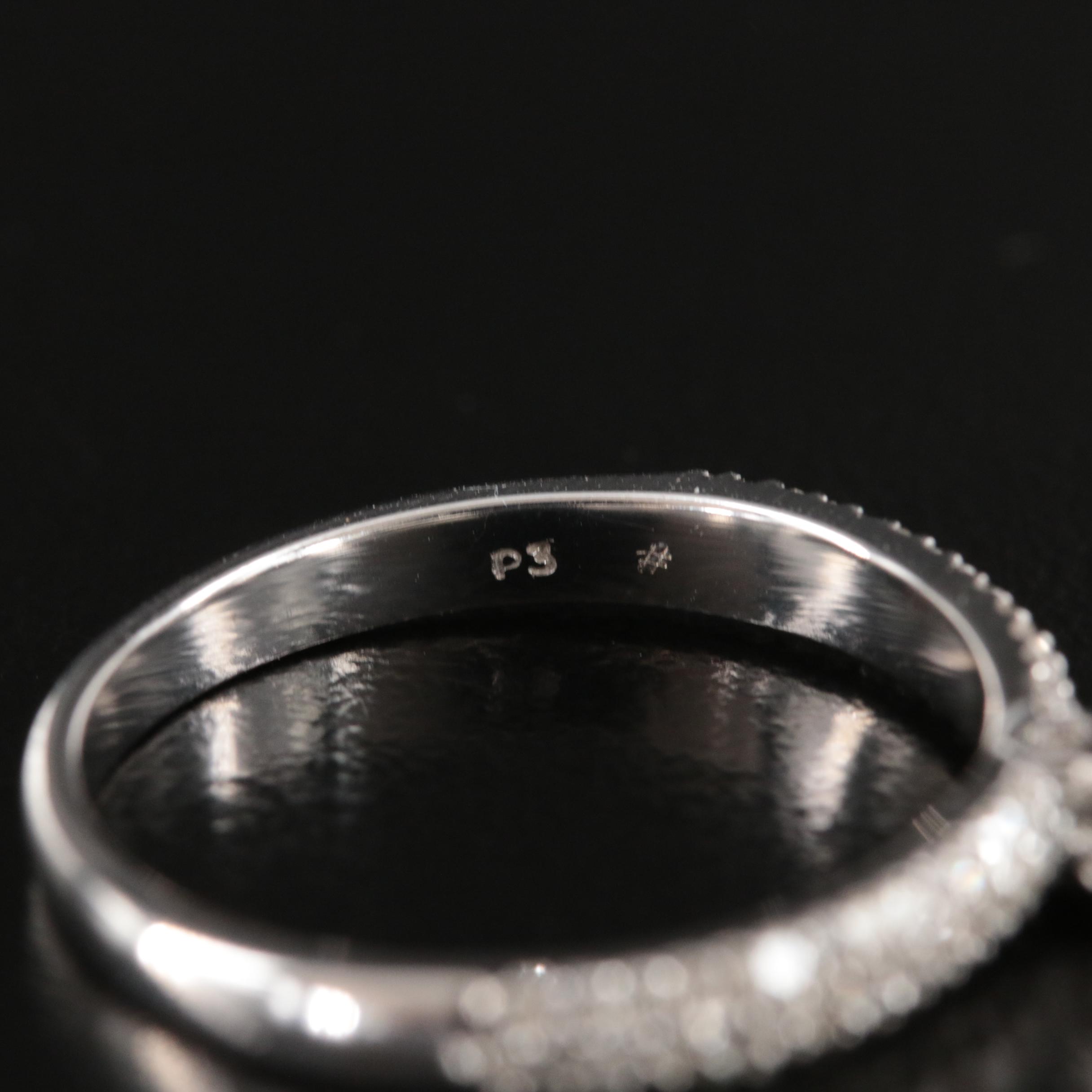 14K 0.82 CTW Diamond Ring with Pavé Shoulders and Fancy Blue Center