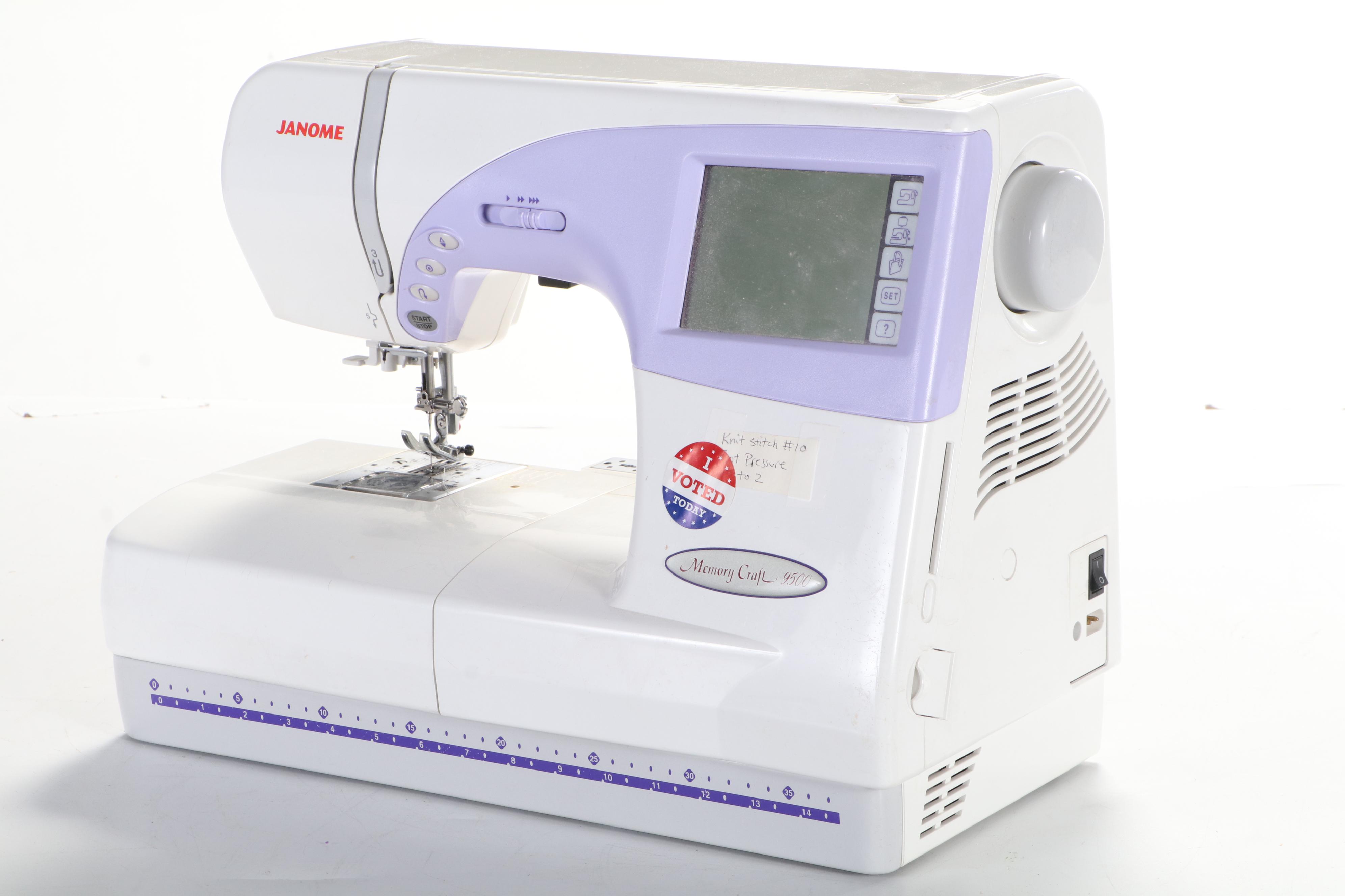 Janome Memory Craft 9500 Computerized Embroidery Machine