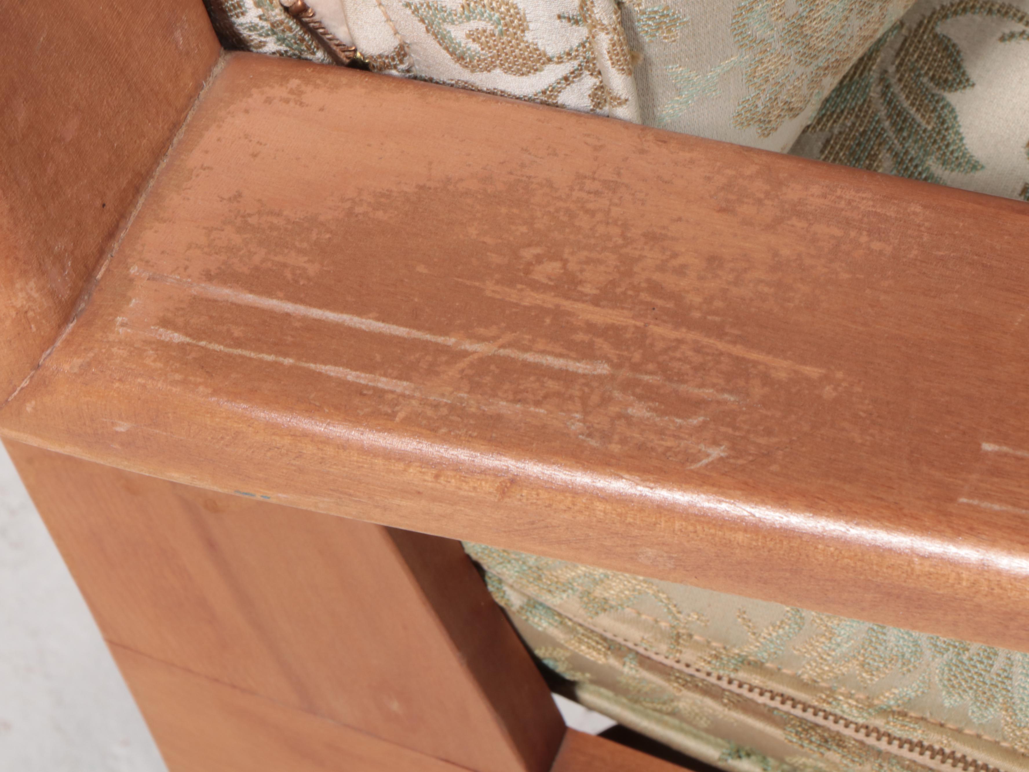 Heywood-Wakefield Mid Century Modern Lounge Chair in Champagne Finish