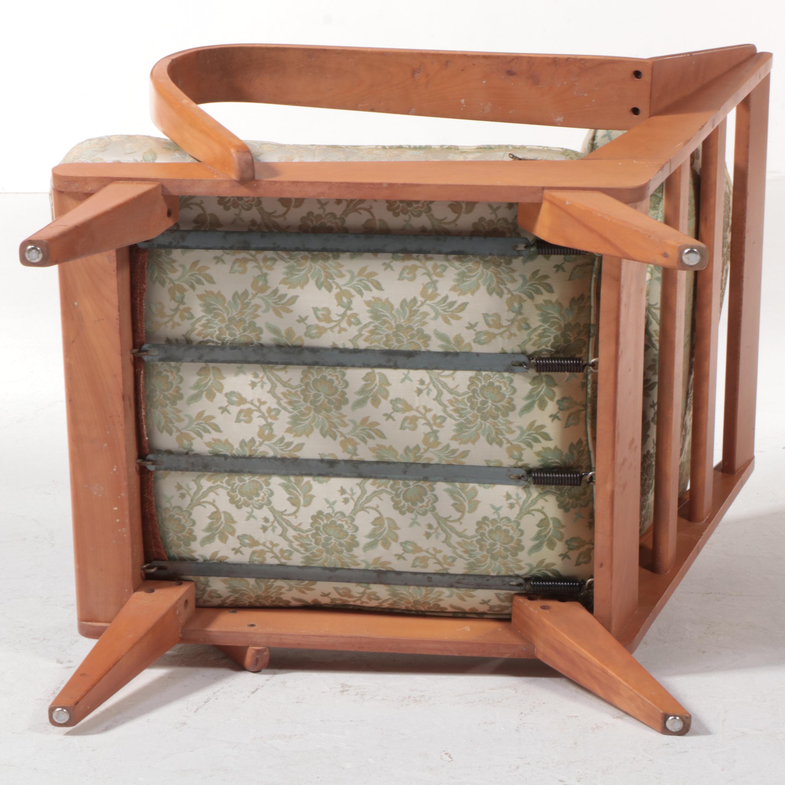 Heywood-Wakefield Mid Century Modern Lounge Chair in Champagne Finish