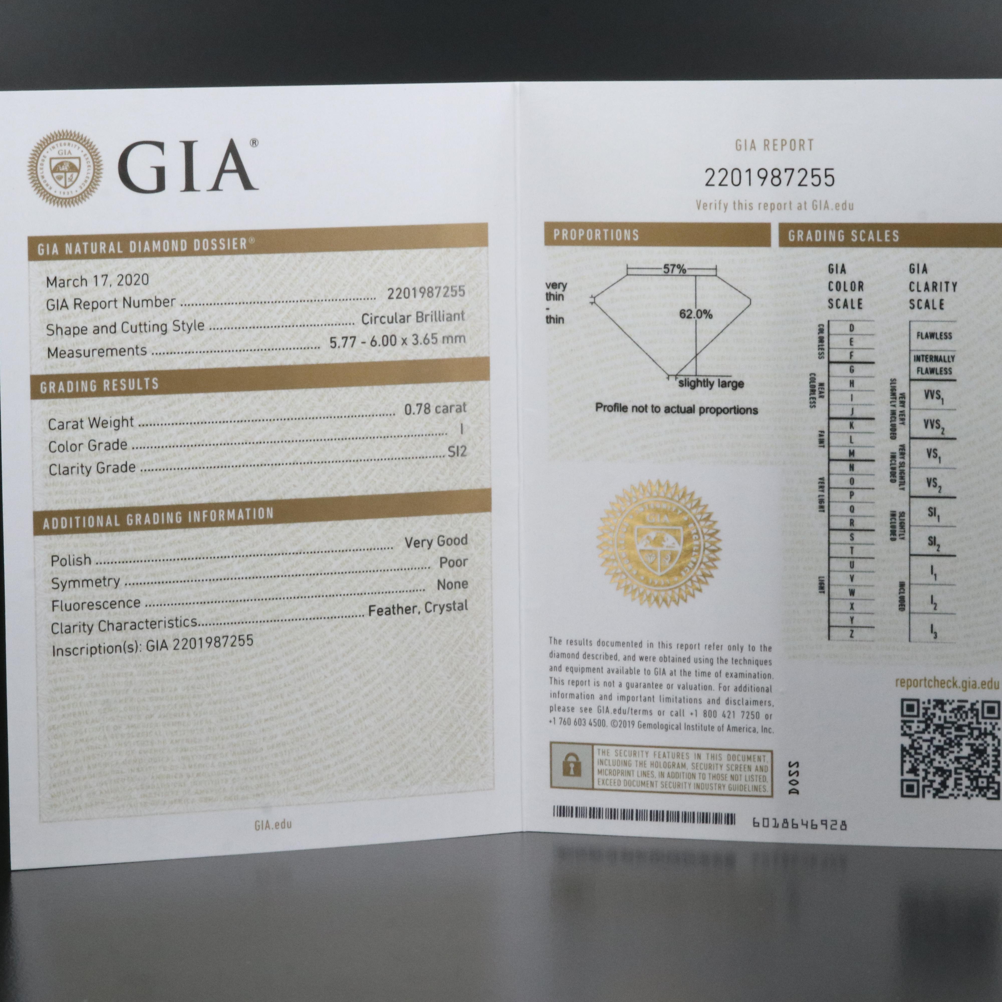 Art Deco Platinum Diamond and Sapphire Ring with 14K Accent and GIA Report