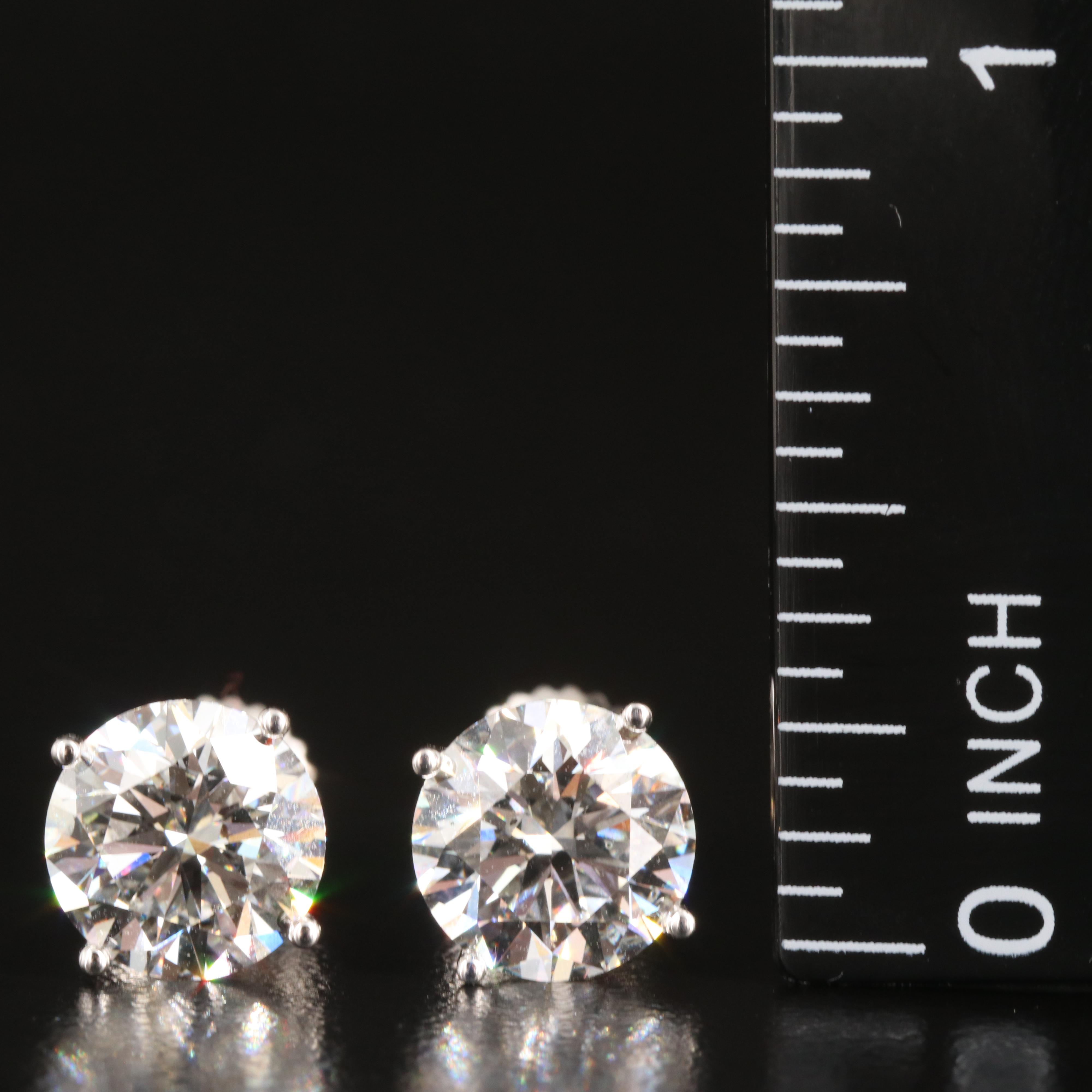 Platinum 4.01 CTW Lab Grown Diamond Stud Earrings