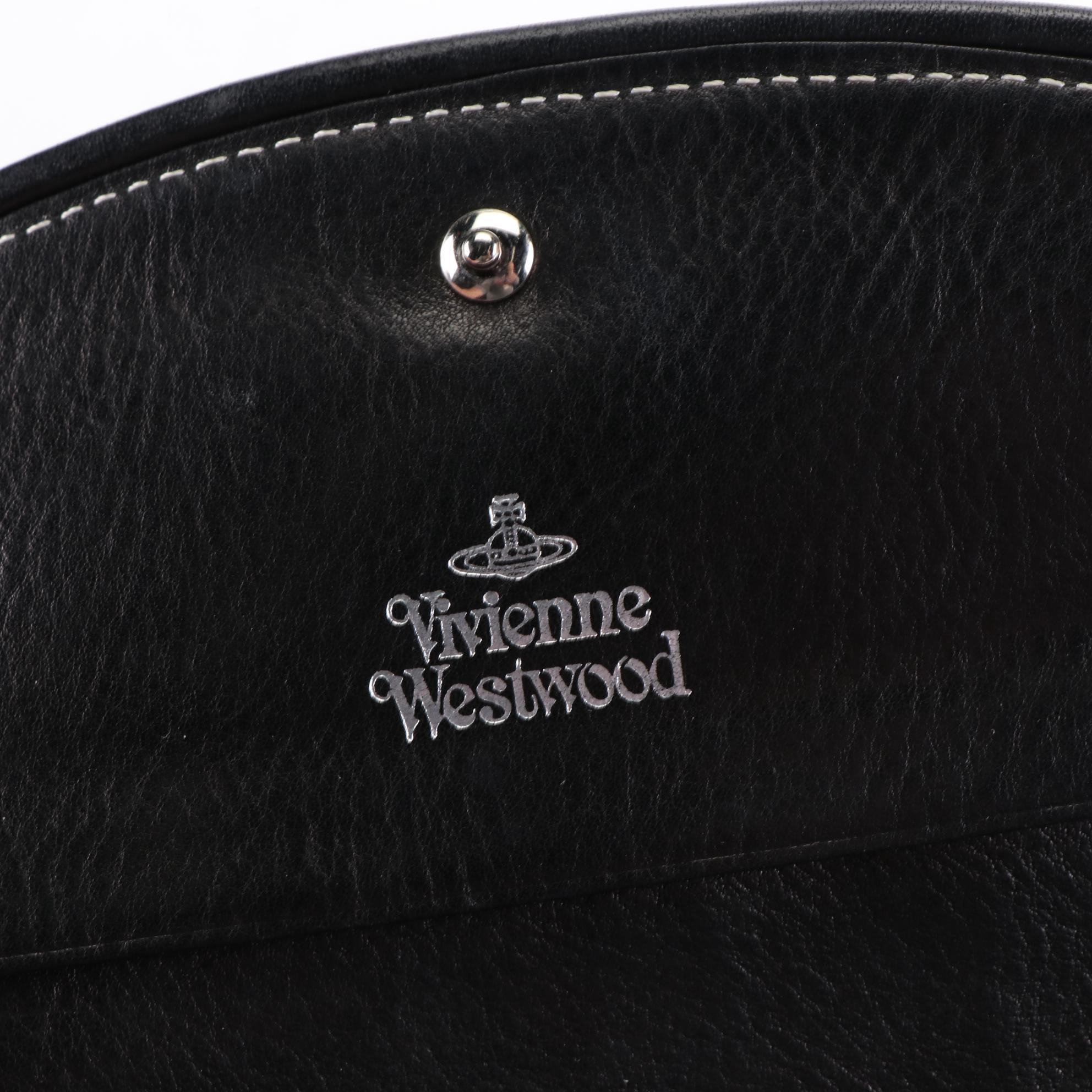 Vivienne Westwood Clutch Wallet in Abstract Print Canvas and Leather