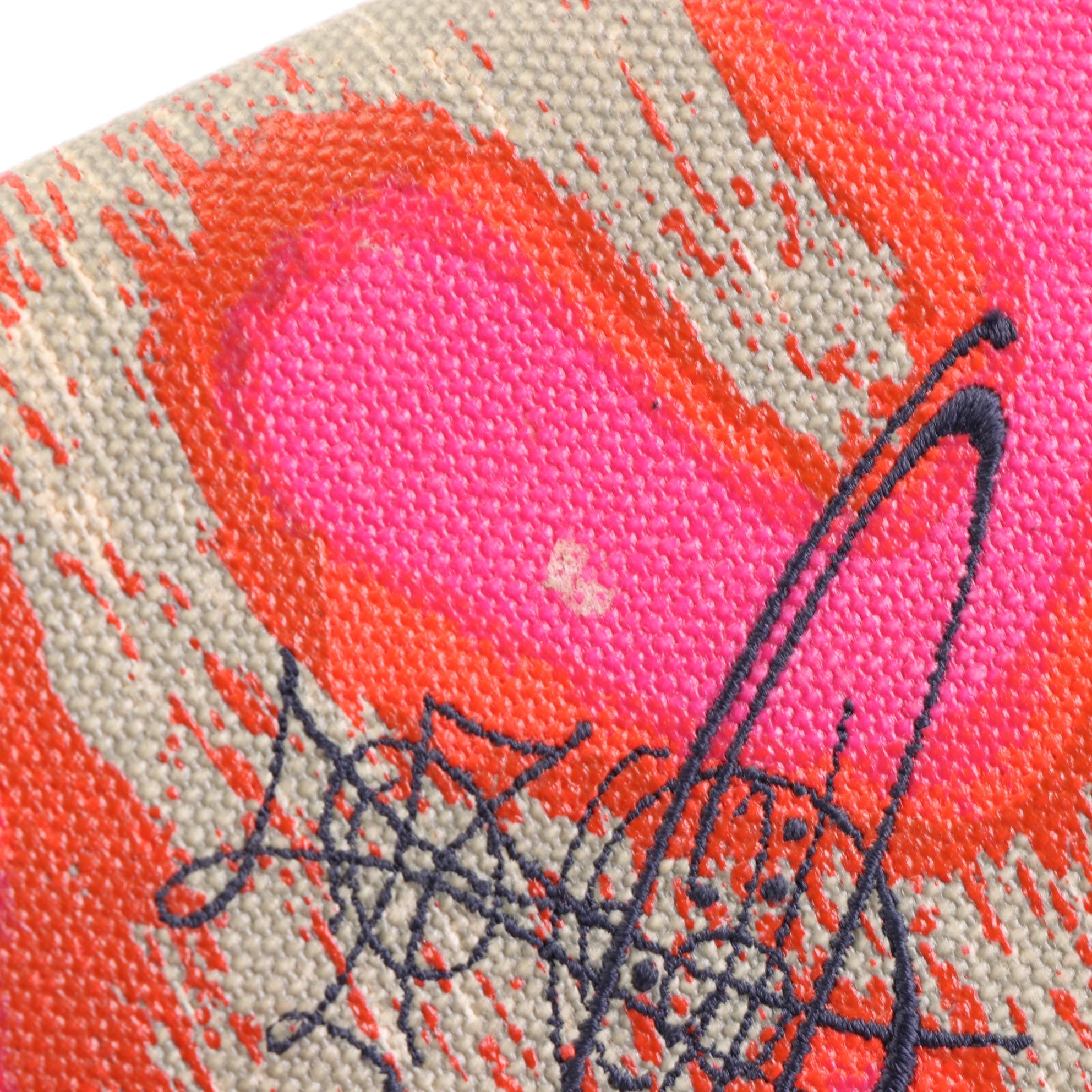 Vivienne Westwood Clutch Wallet in Abstract Print Canvas and Leather