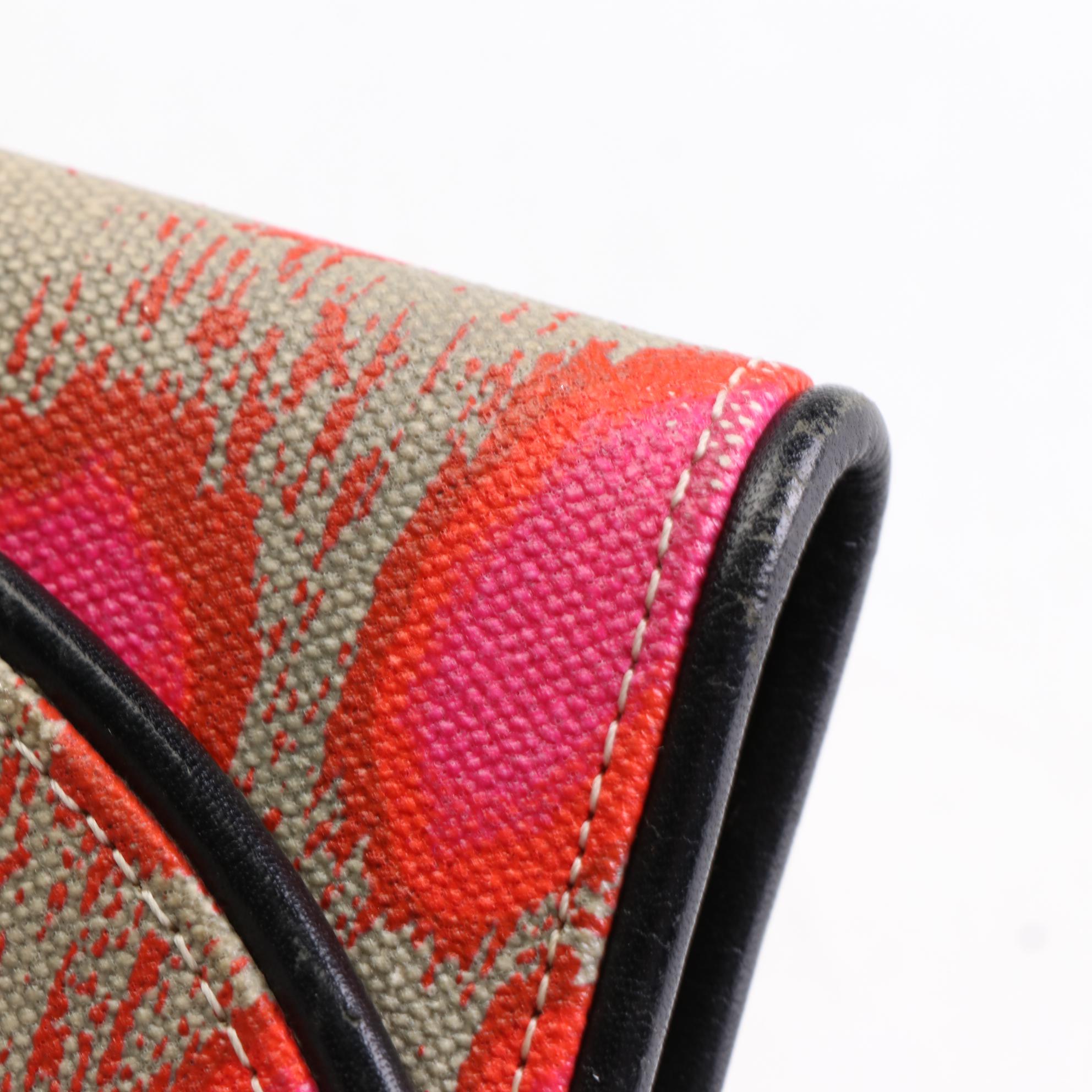 Vivienne Westwood Clutch Wallet in Abstract Print Canvas and Leather