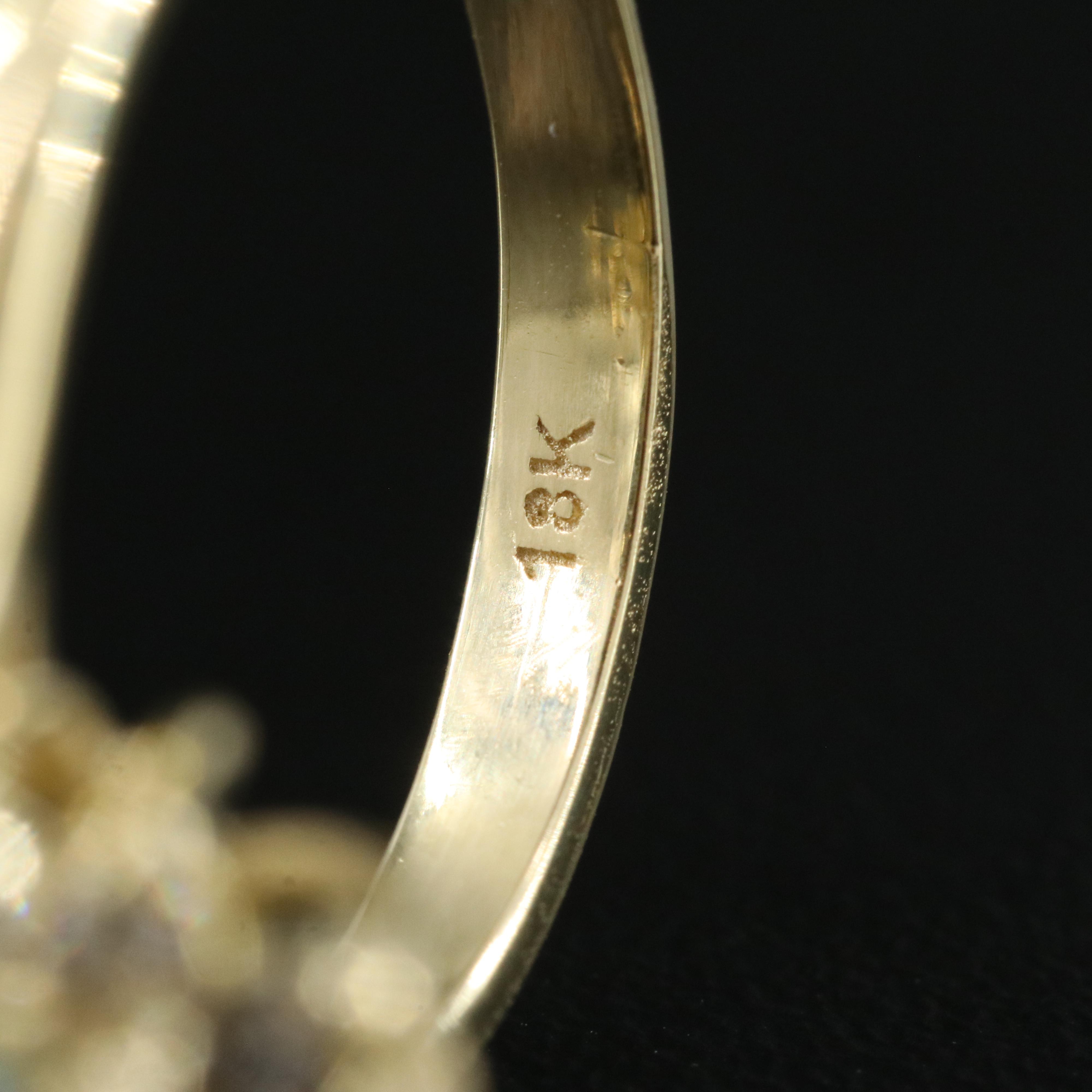 18K Aquamarine and Diamond Halo Ring