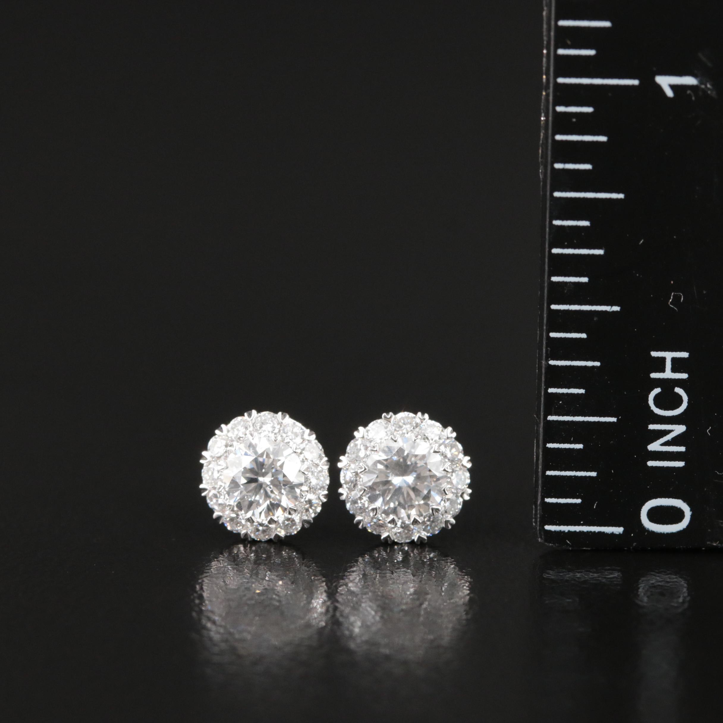 14K 1.03 CTW Lab Grown Diamond Halo Earrings