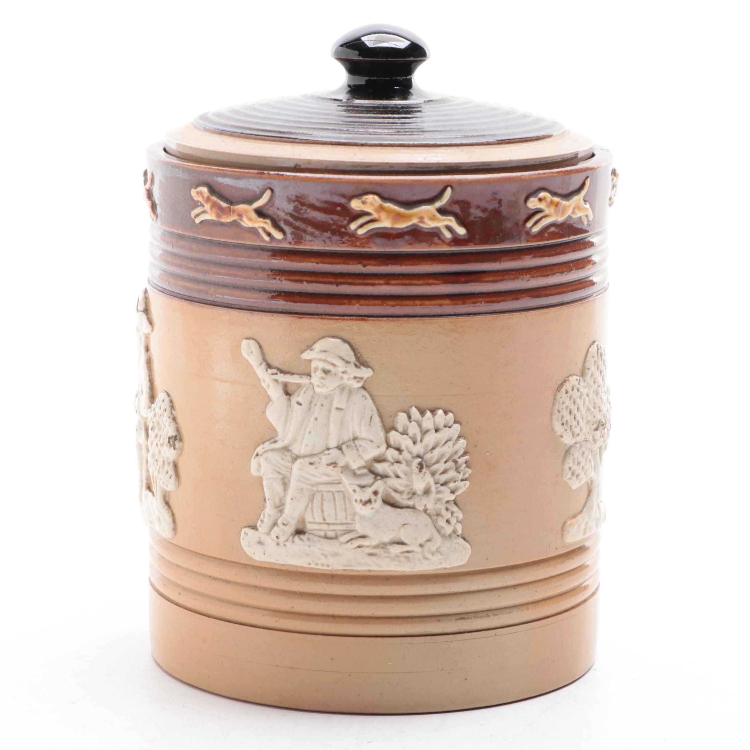Royal Doulton English Stoneware Tobacco Jar, Early to Mid-20th Century