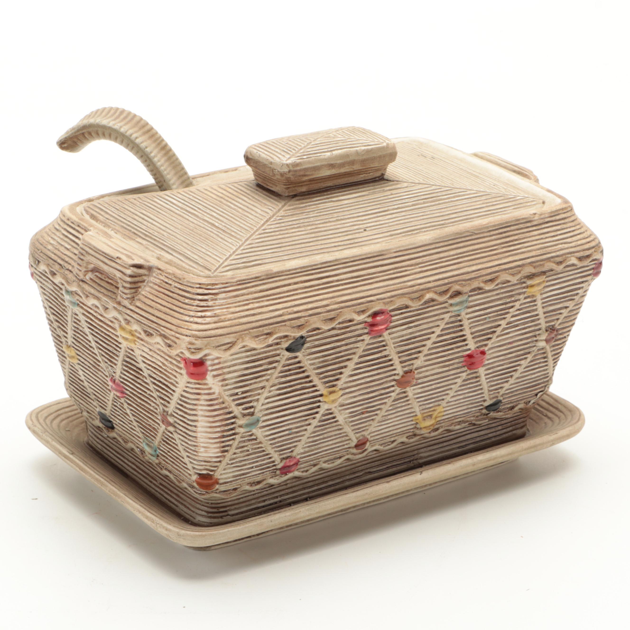 Japanese Ceramic Teapot with Tilso "Fiesta" Ceramic Tureen