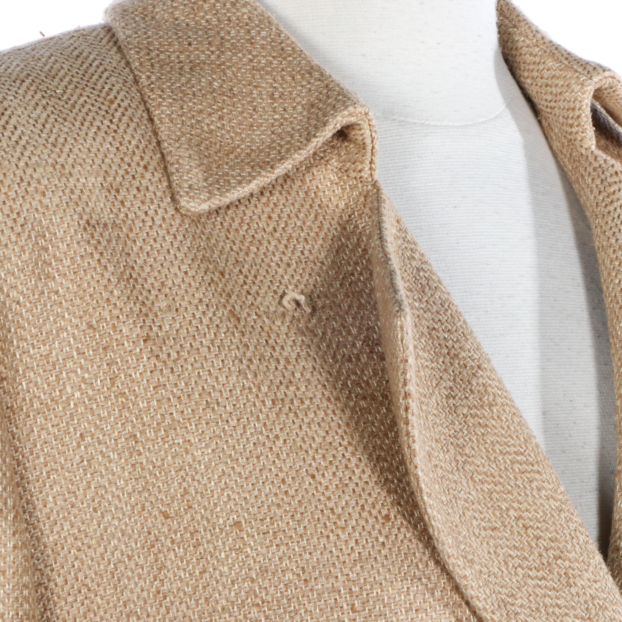 Burberrys Single Button Jacket in Raw Silk