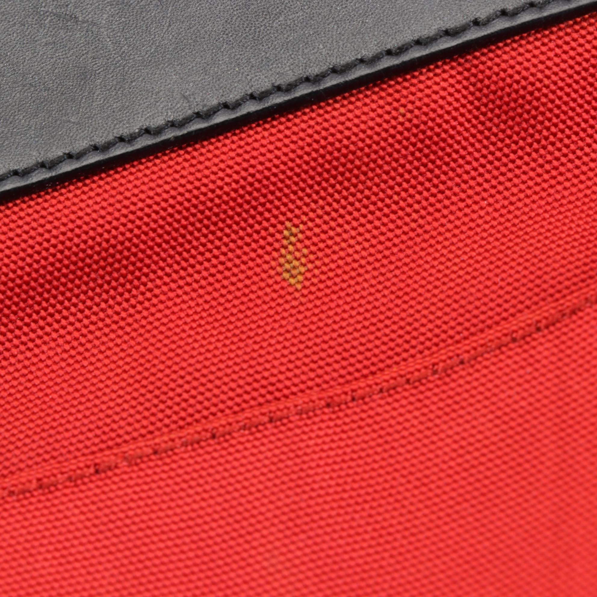 Gucci Small Crossbody Bag in Red GG Canvas and Black Leather