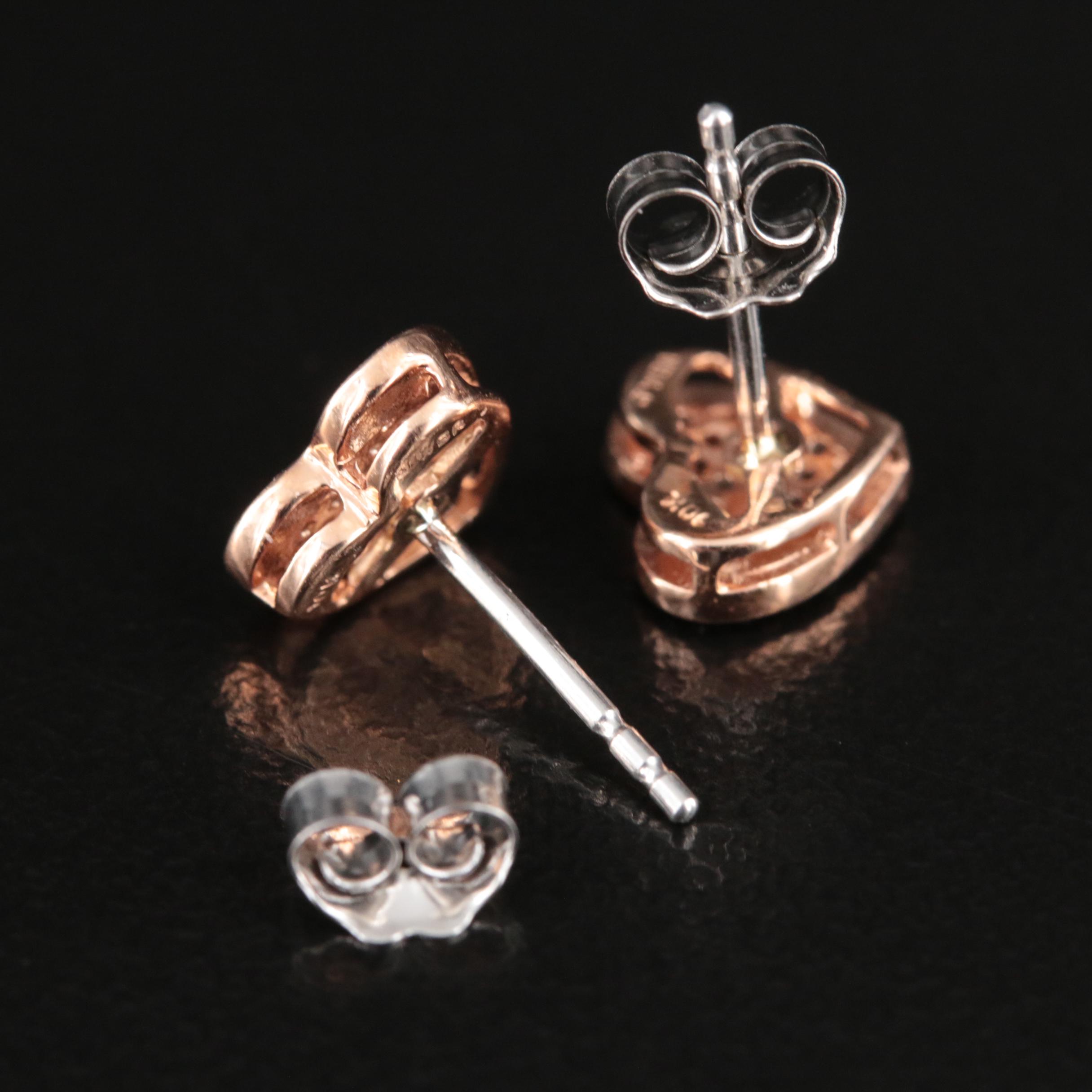 10K 0.11 CTW Pavé Diamond Stud Earrings