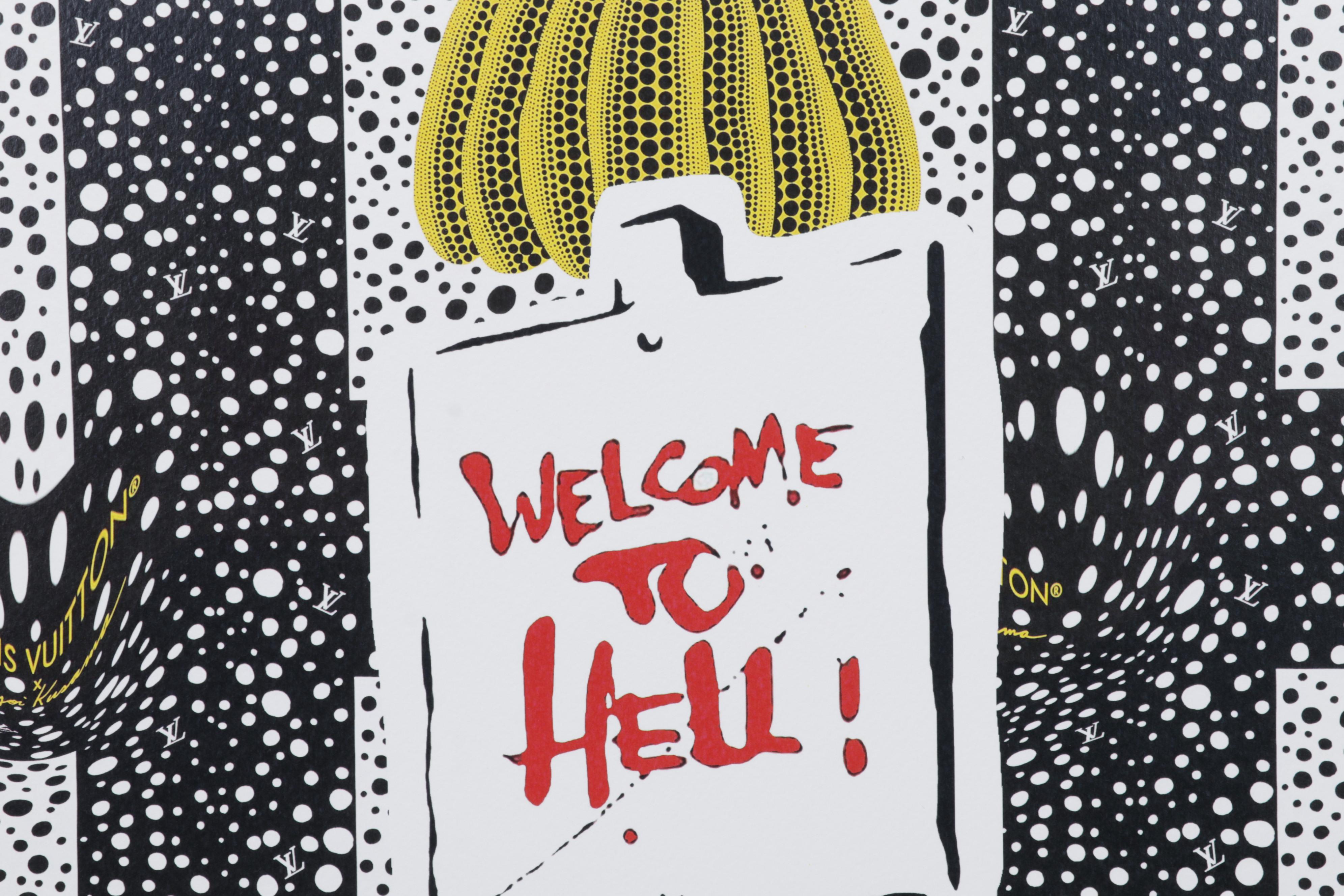 Death NYC Pop Art Graphic Print Homage to Yayoi Kusama and Banksy, 2022