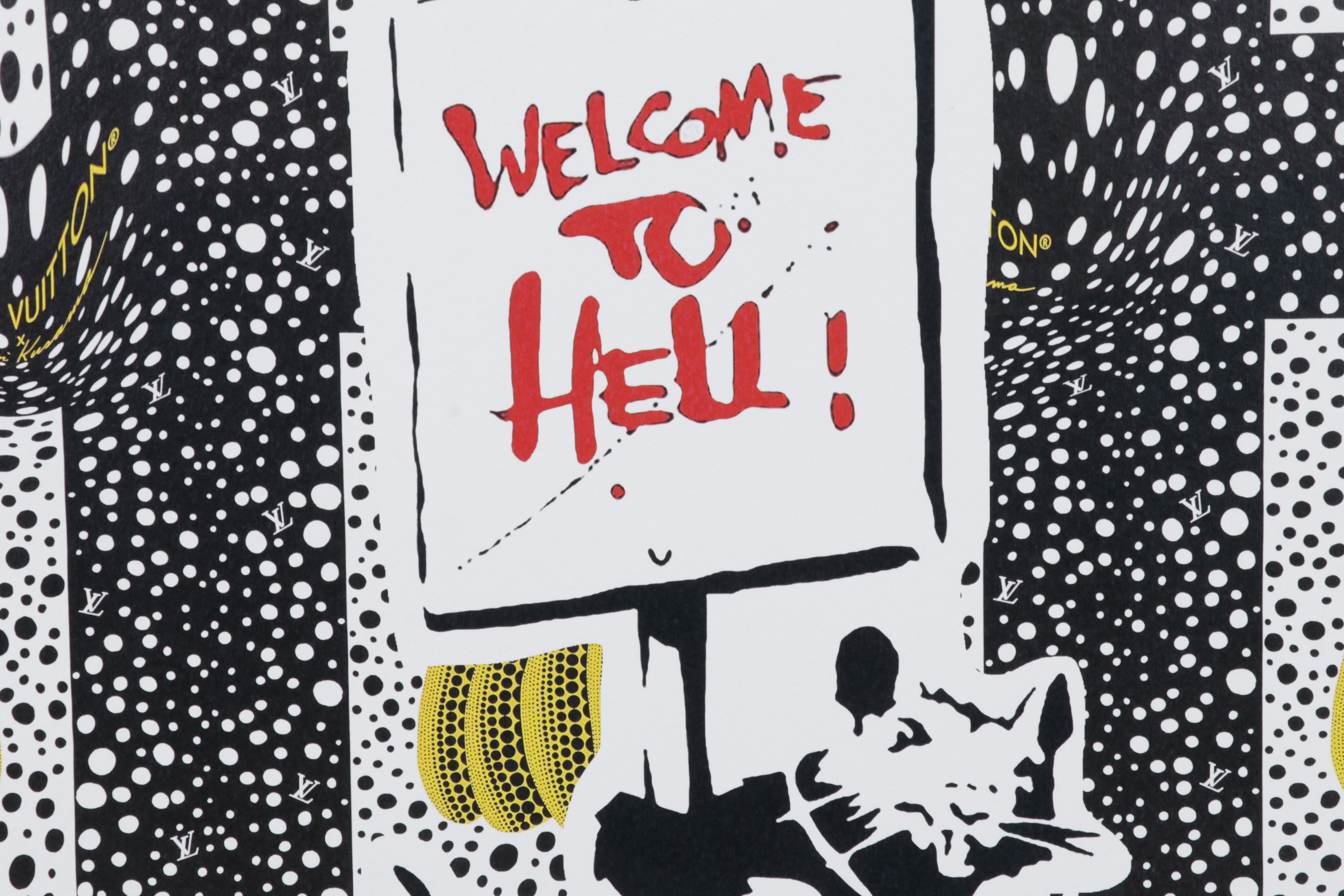 Death NYC Pop Art Graphic Print Homage to Yayoi Kusama and Banksy, 2022
