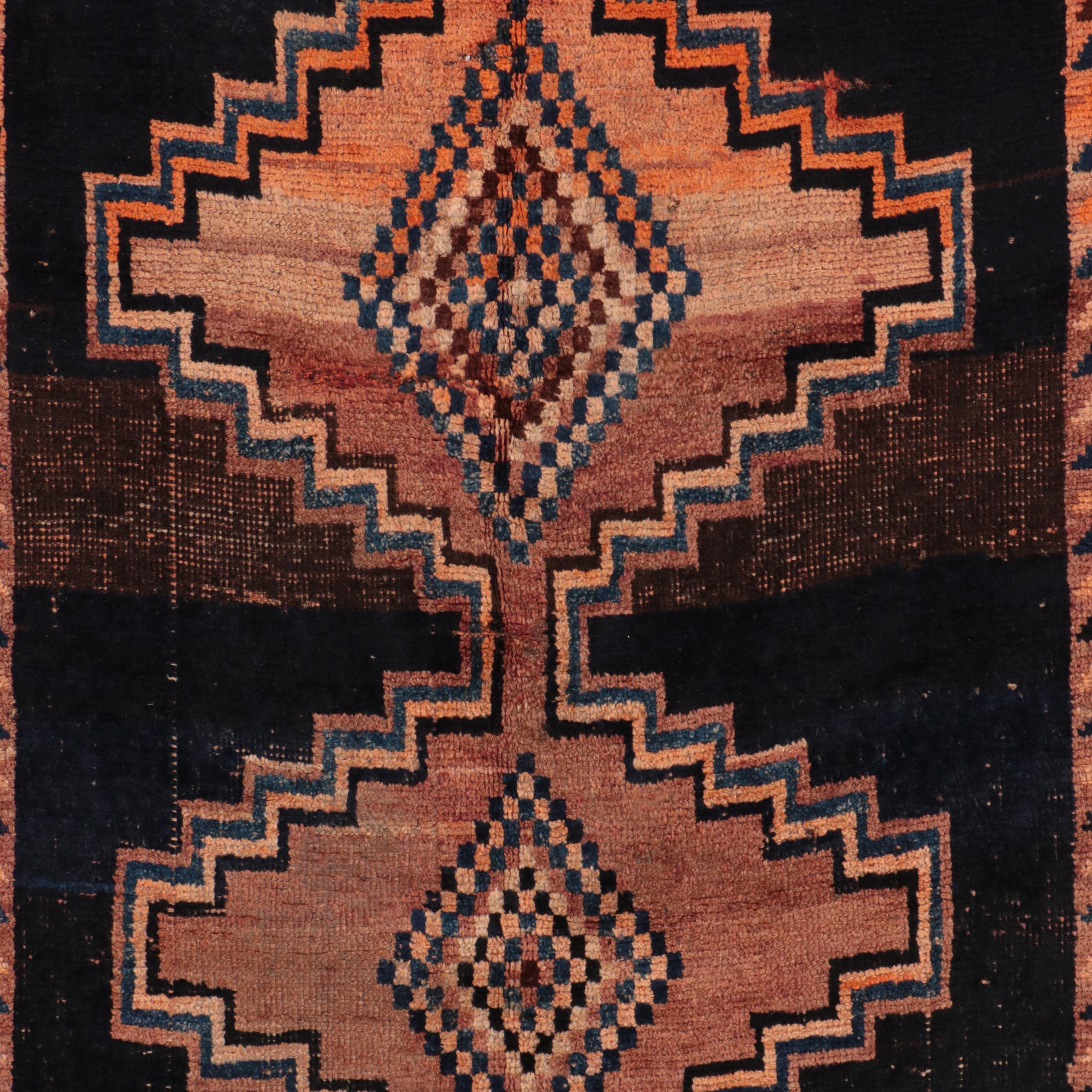 3'7 x 7'11 Hand-Knotted Persian Kurdish Area Rug