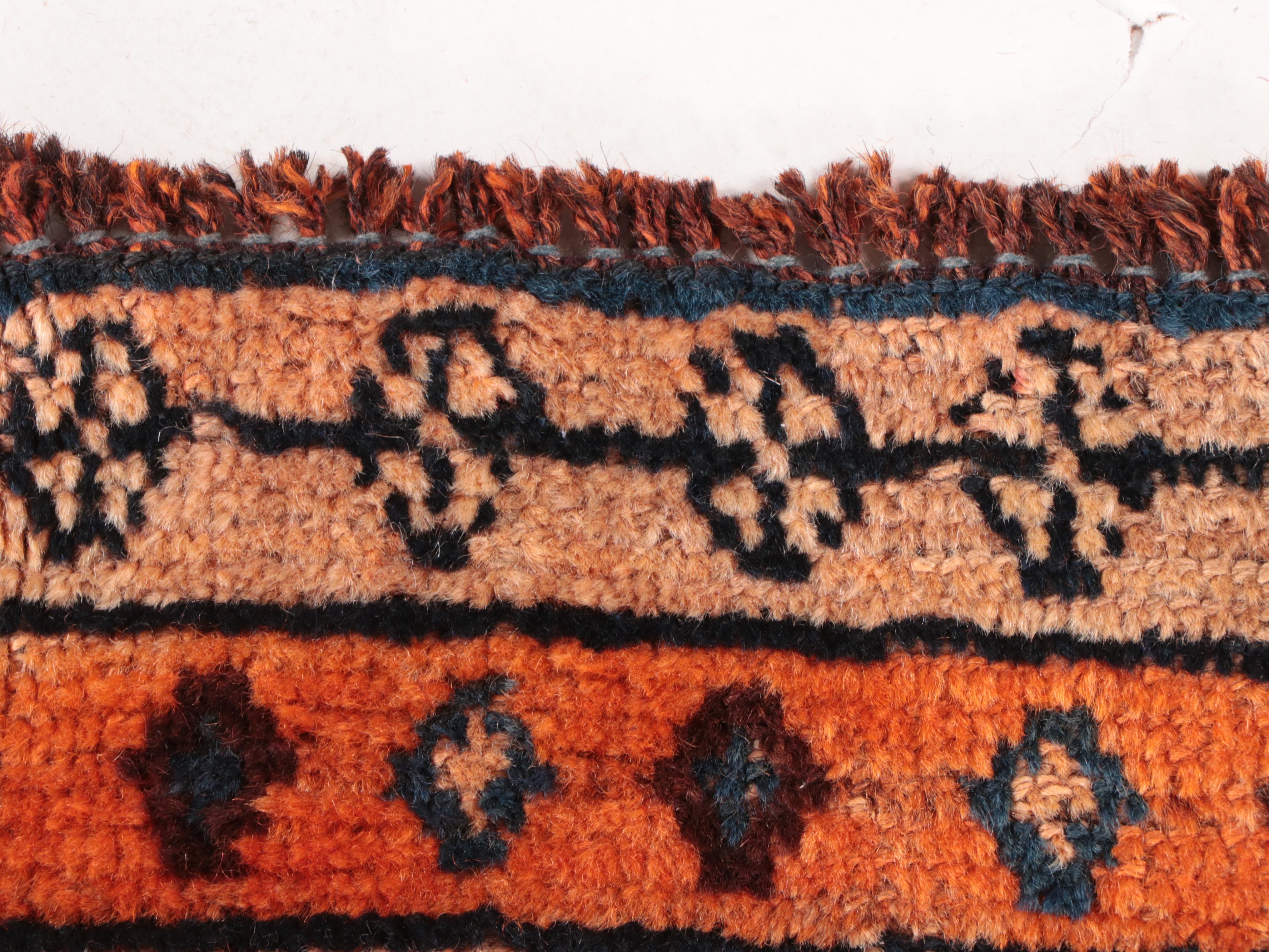 3'7 x 7'11 Hand-Knotted Persian Kurdish Area Rug