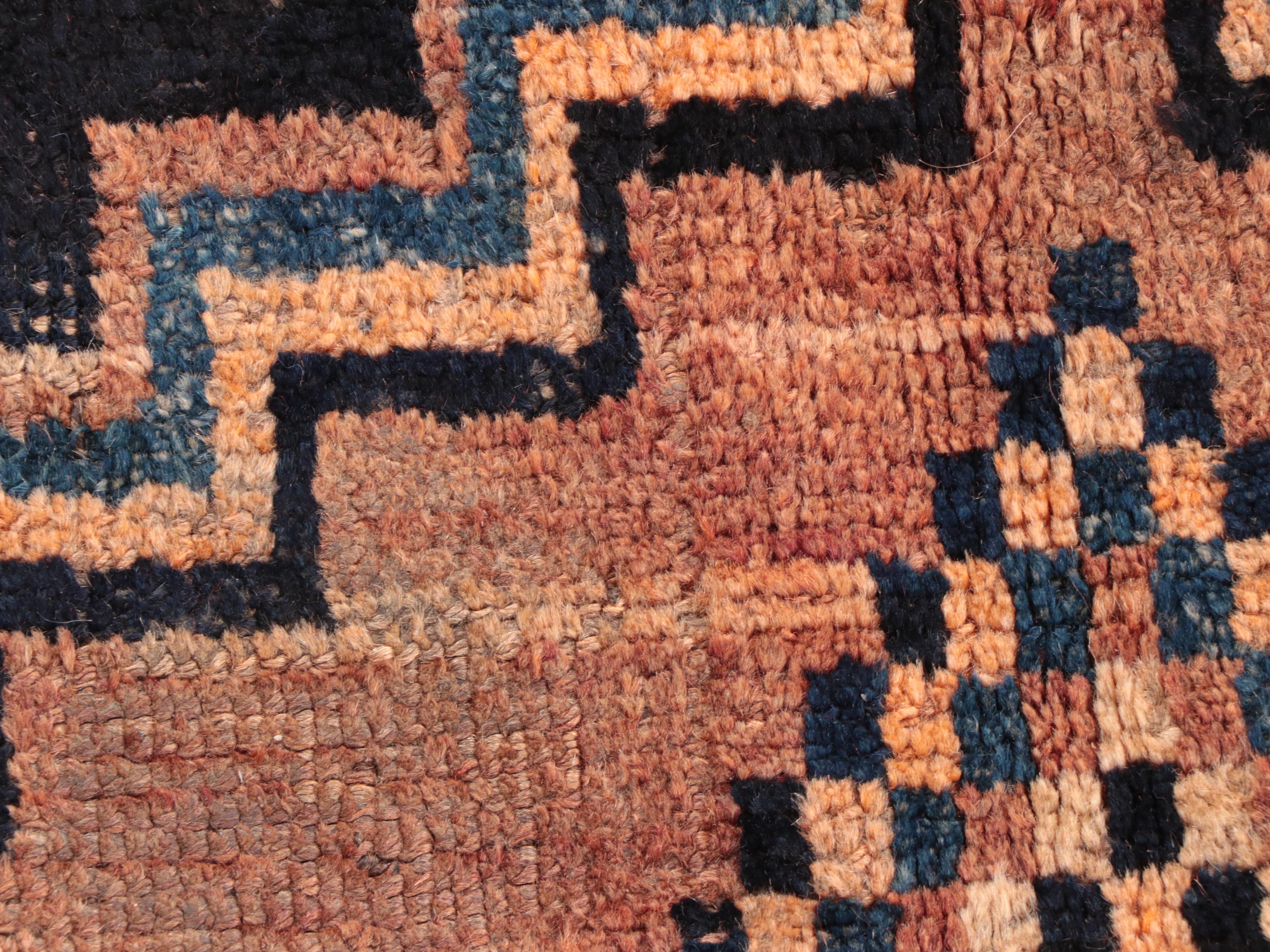 3'7 x 7'11 Hand-Knotted Persian Kurdish Area Rug