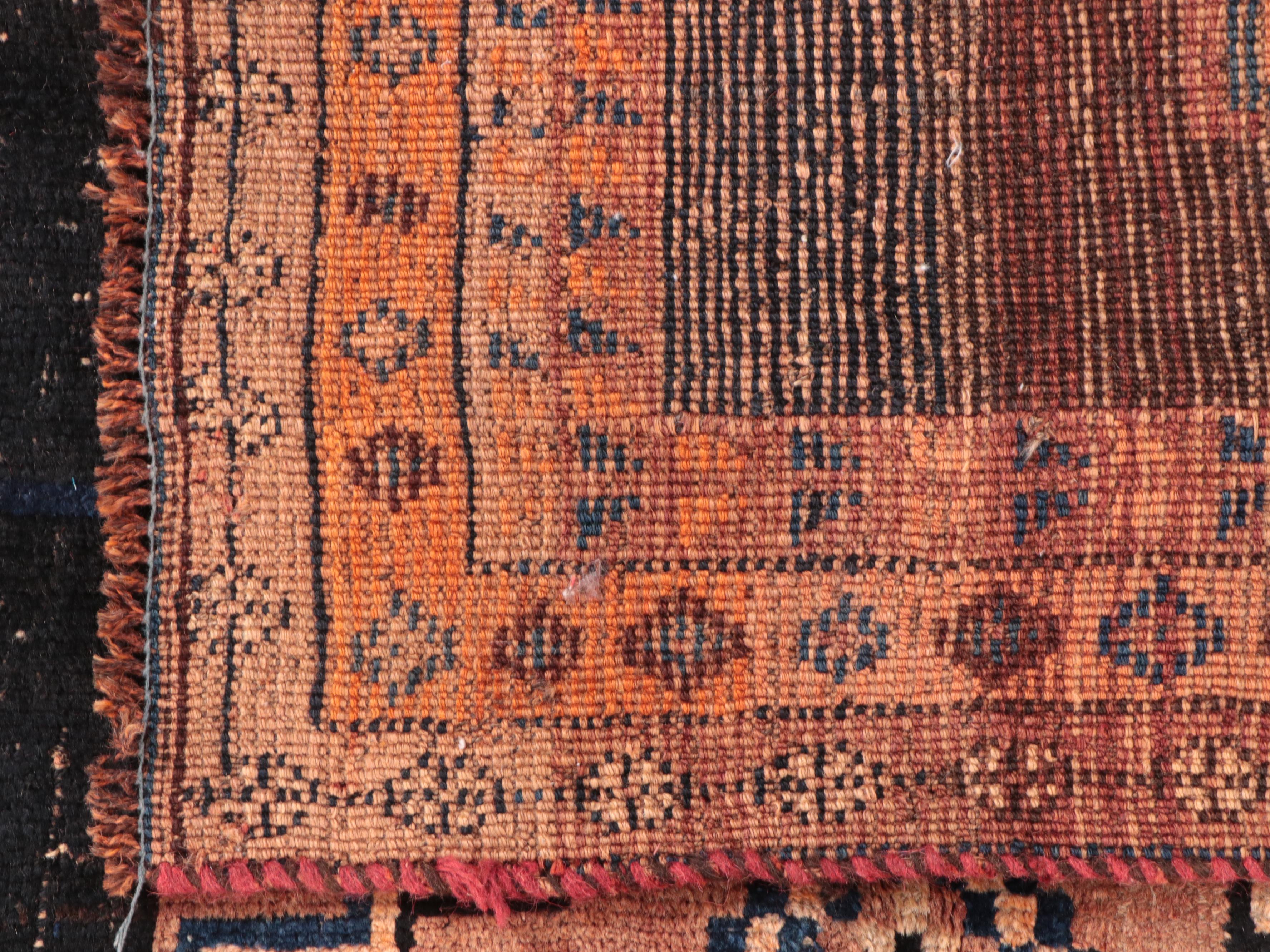 3'7 x 7'11 Hand-Knotted Persian Kurdish Area Rug