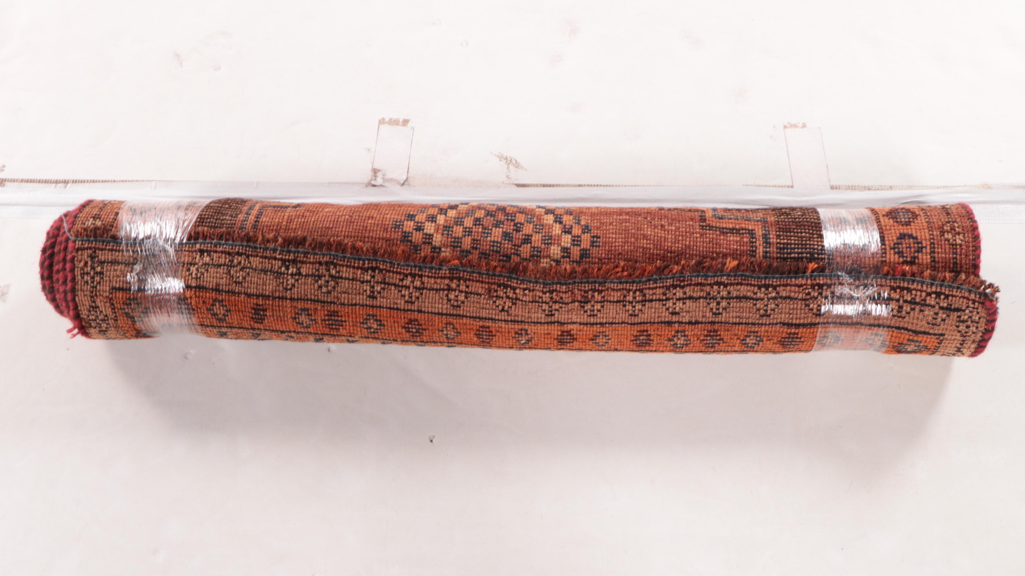 3'7 x 7'11 Hand-Knotted Persian Kurdish Area Rug