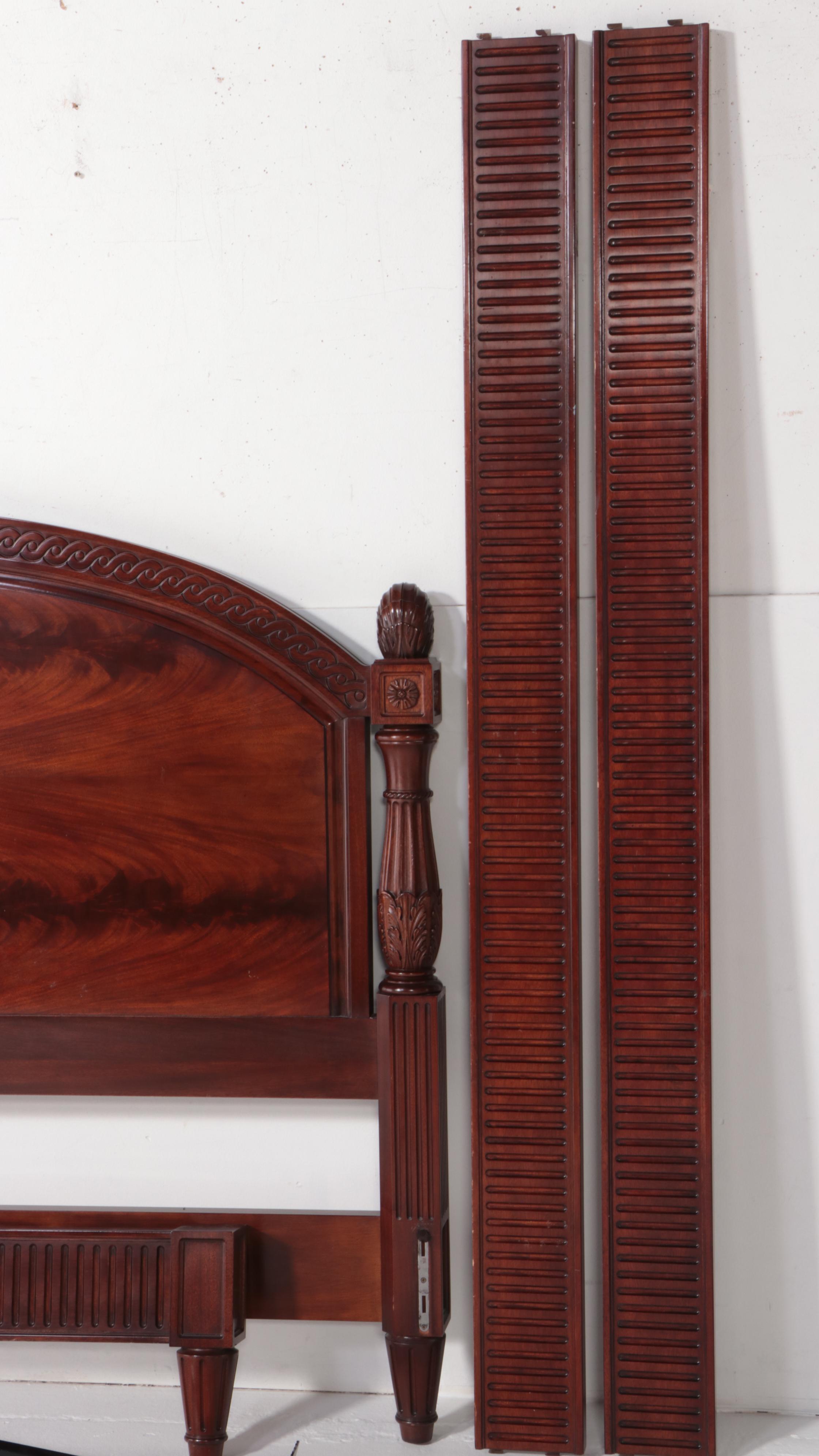 Henkel Harris Figured Mahogany King Size Bed Frame