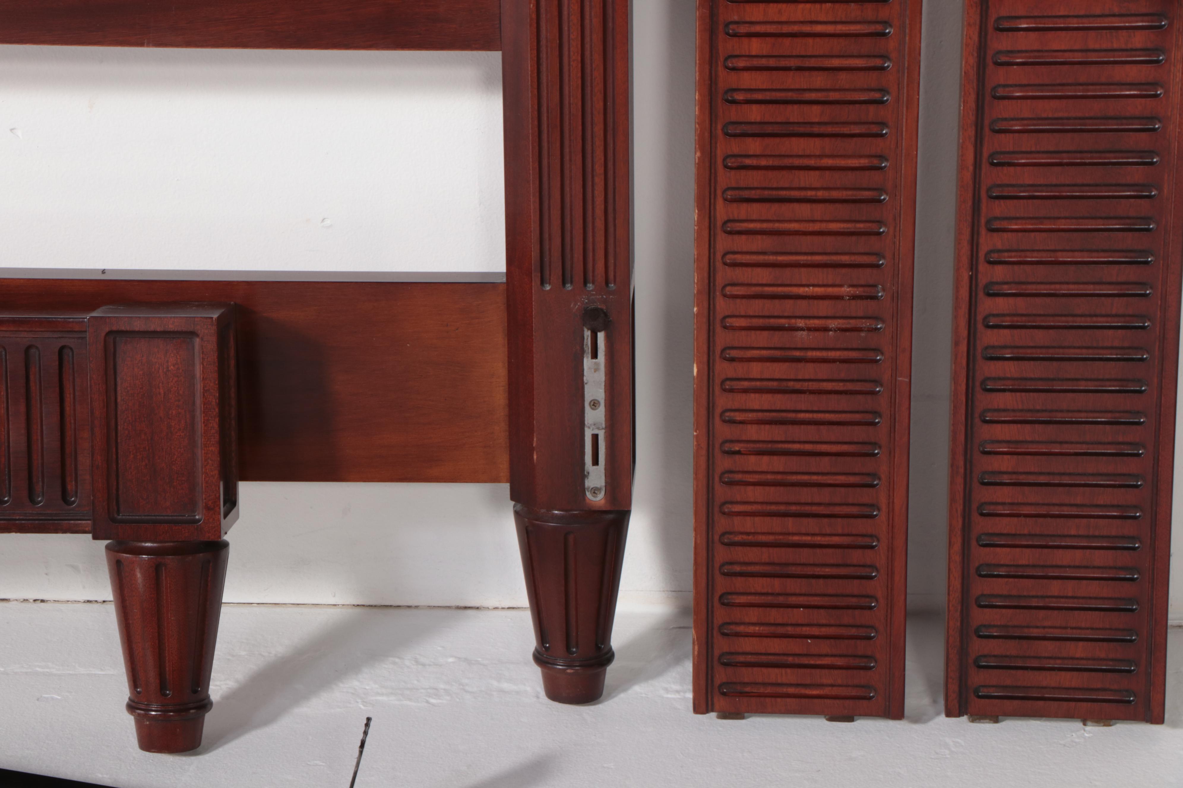 Henkel Harris Figured Mahogany King Size Bed Frame