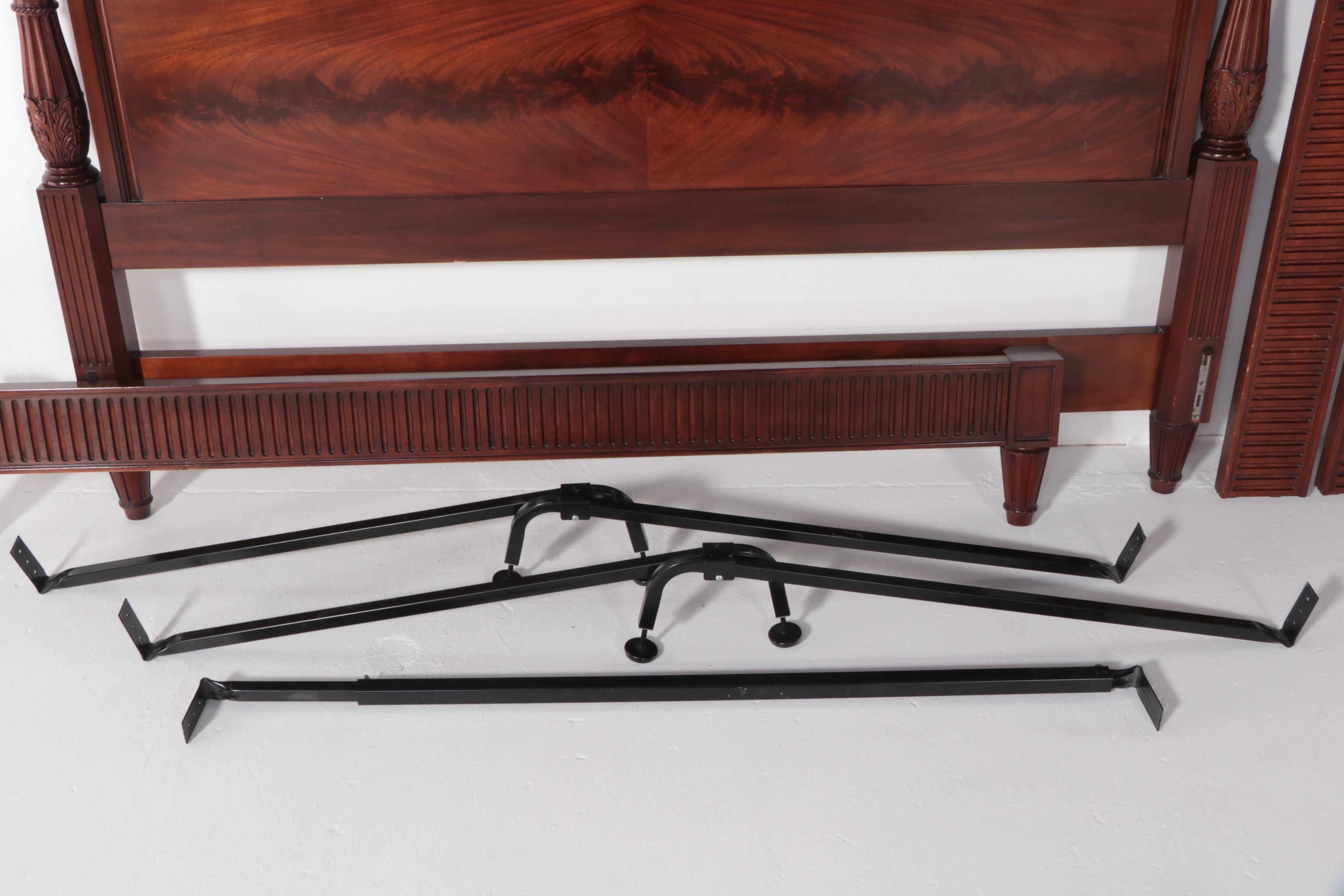 Henkel Harris Figured Mahogany King Size Bed Frame