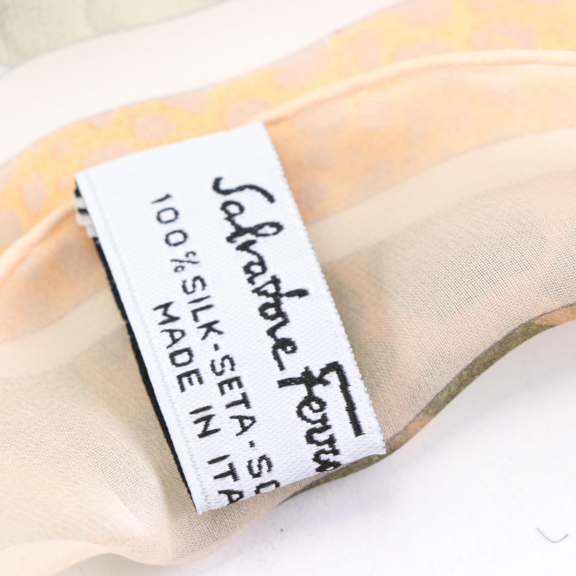 Salvatore Ferragamo Floral Printed Silk Scarf