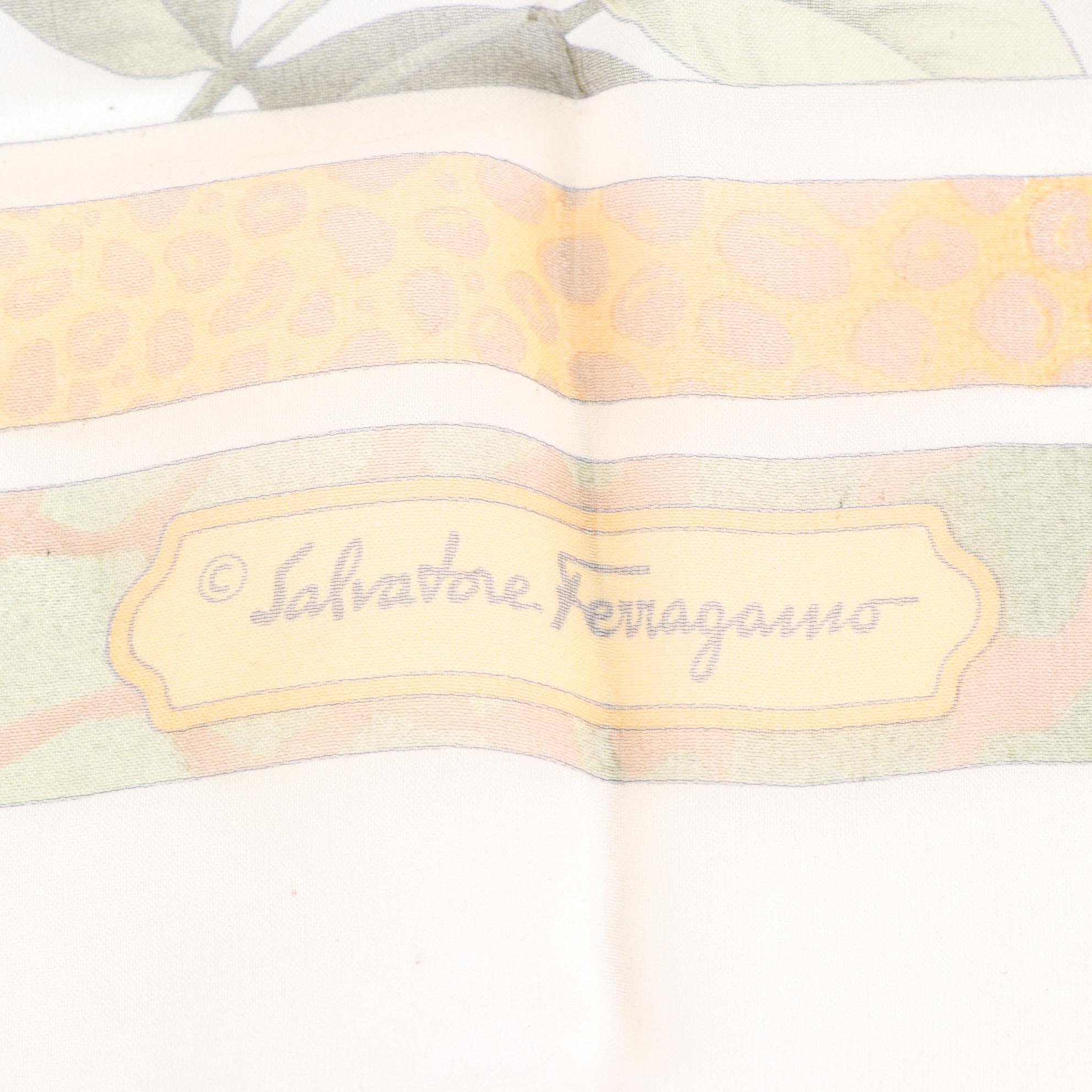 Salvatore Ferragamo Floral Printed Silk Scarf