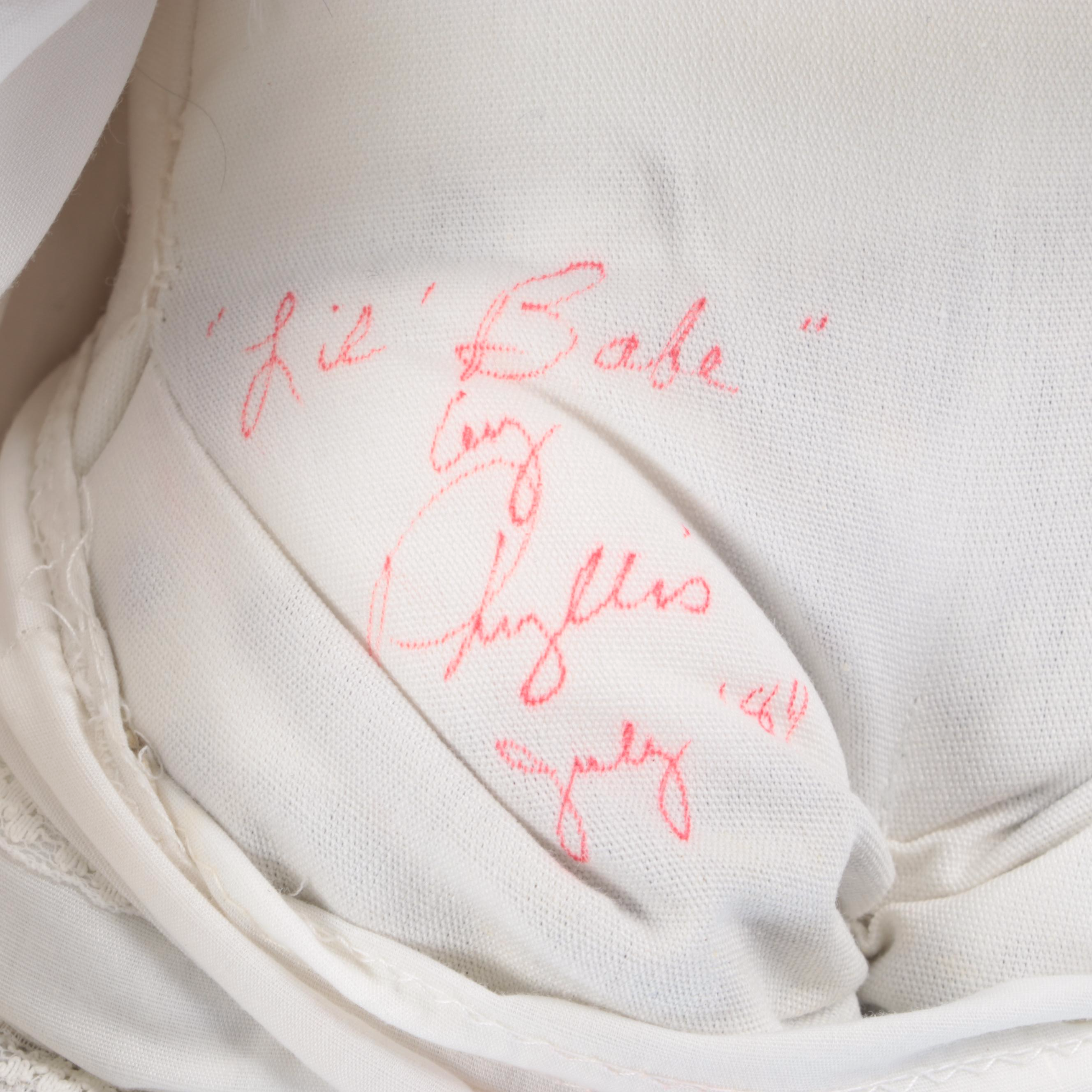 Hand Made Porcelain Doll with Pressed Back Spindle High Chair