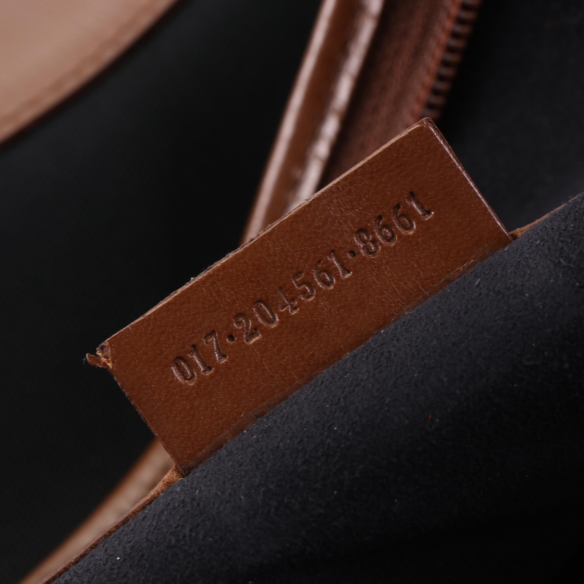 Gucci Document Case Bag in Black Nylon and Brown Leather Trim