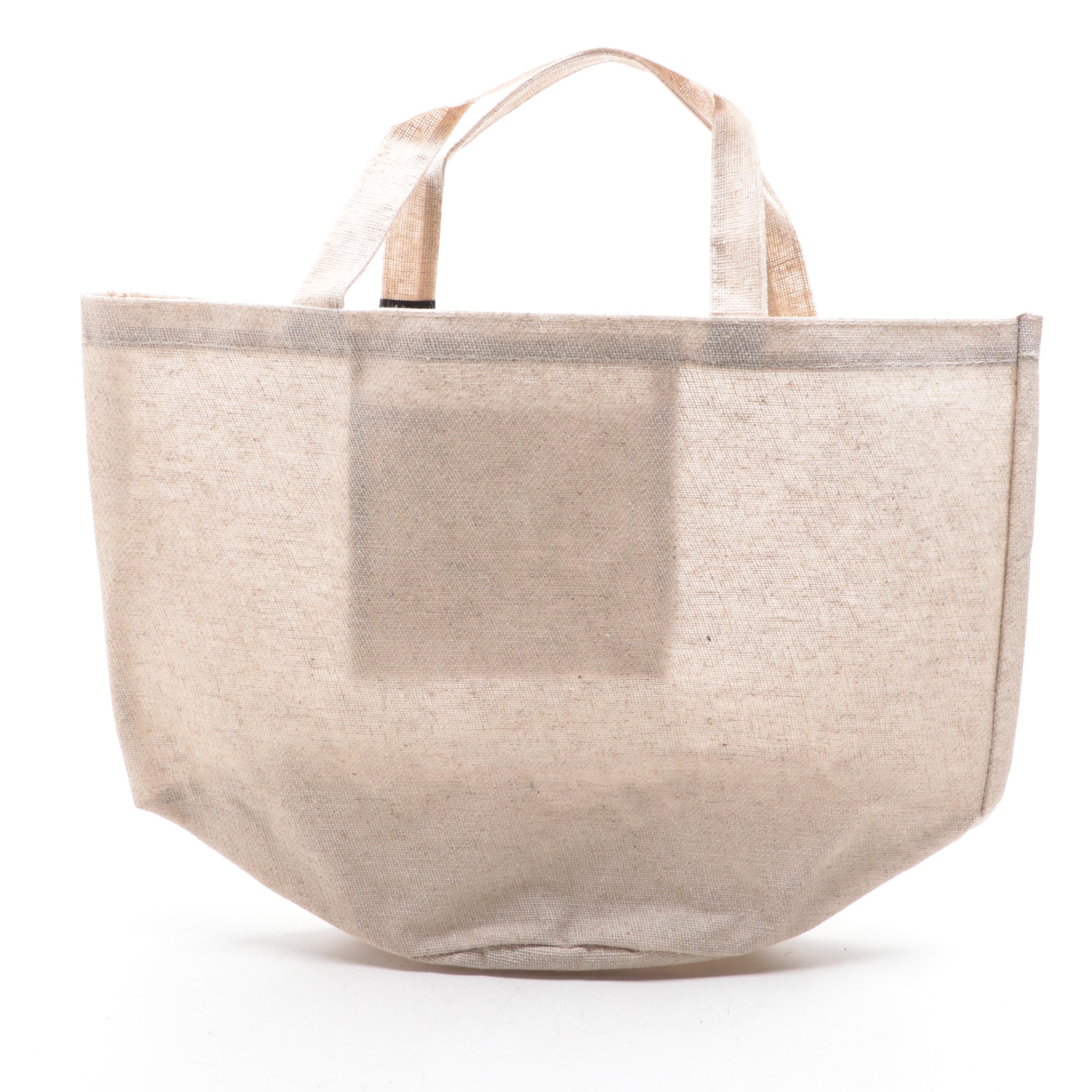 Chanel ''Dans Les Serres'' Promotional Tote Bag in Woven Burlap