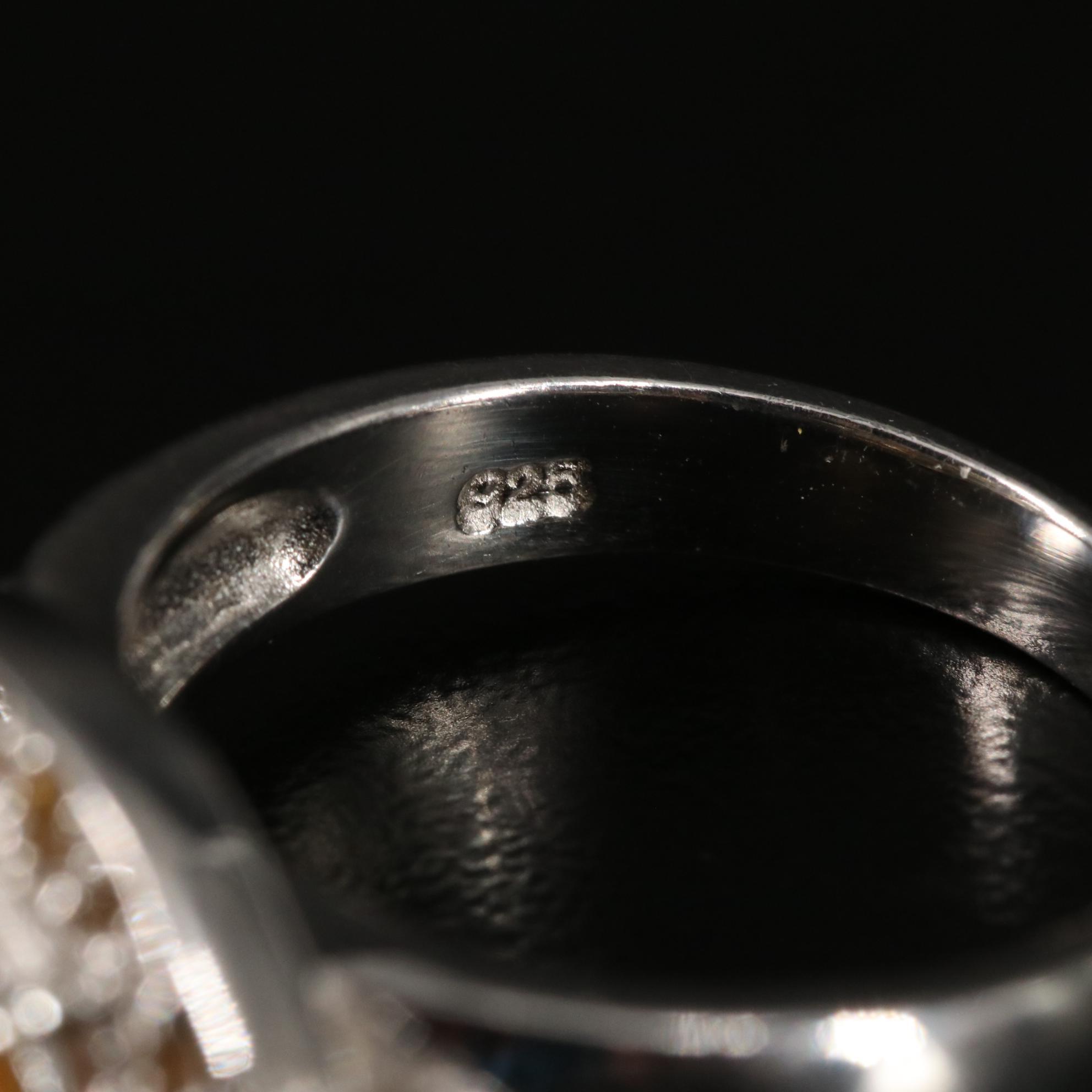 Sterling Citrine East West Ring