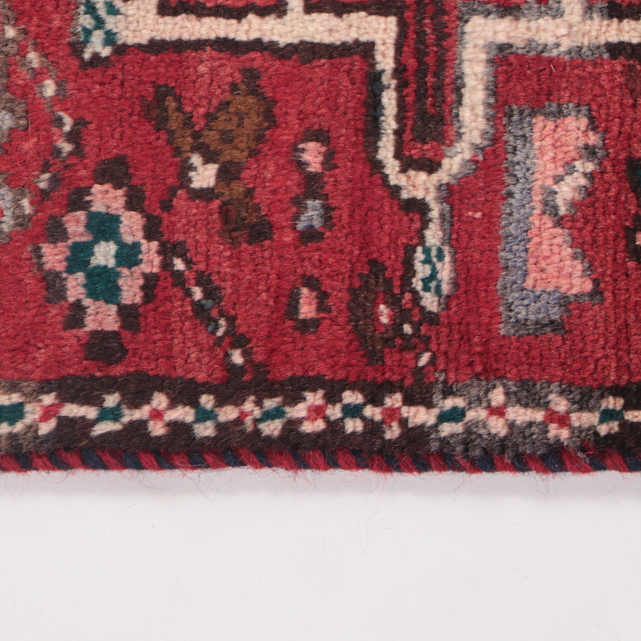 1'9 x 9'8 Hand-Knotted Persian Karaja Carpet Runner