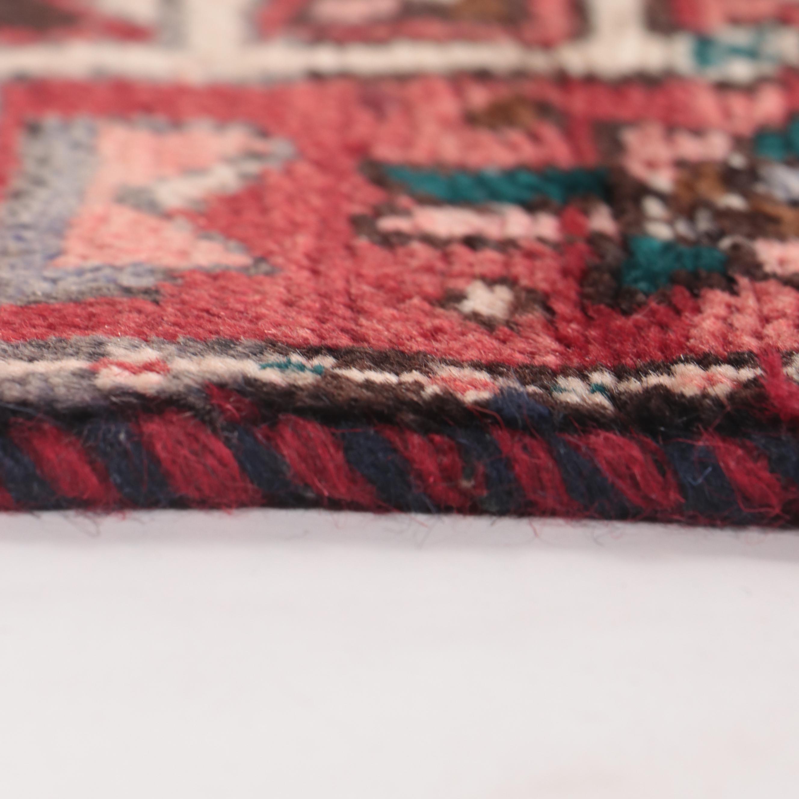 1'9 x 9'8 Hand-Knotted Persian Karaja Carpet Runner