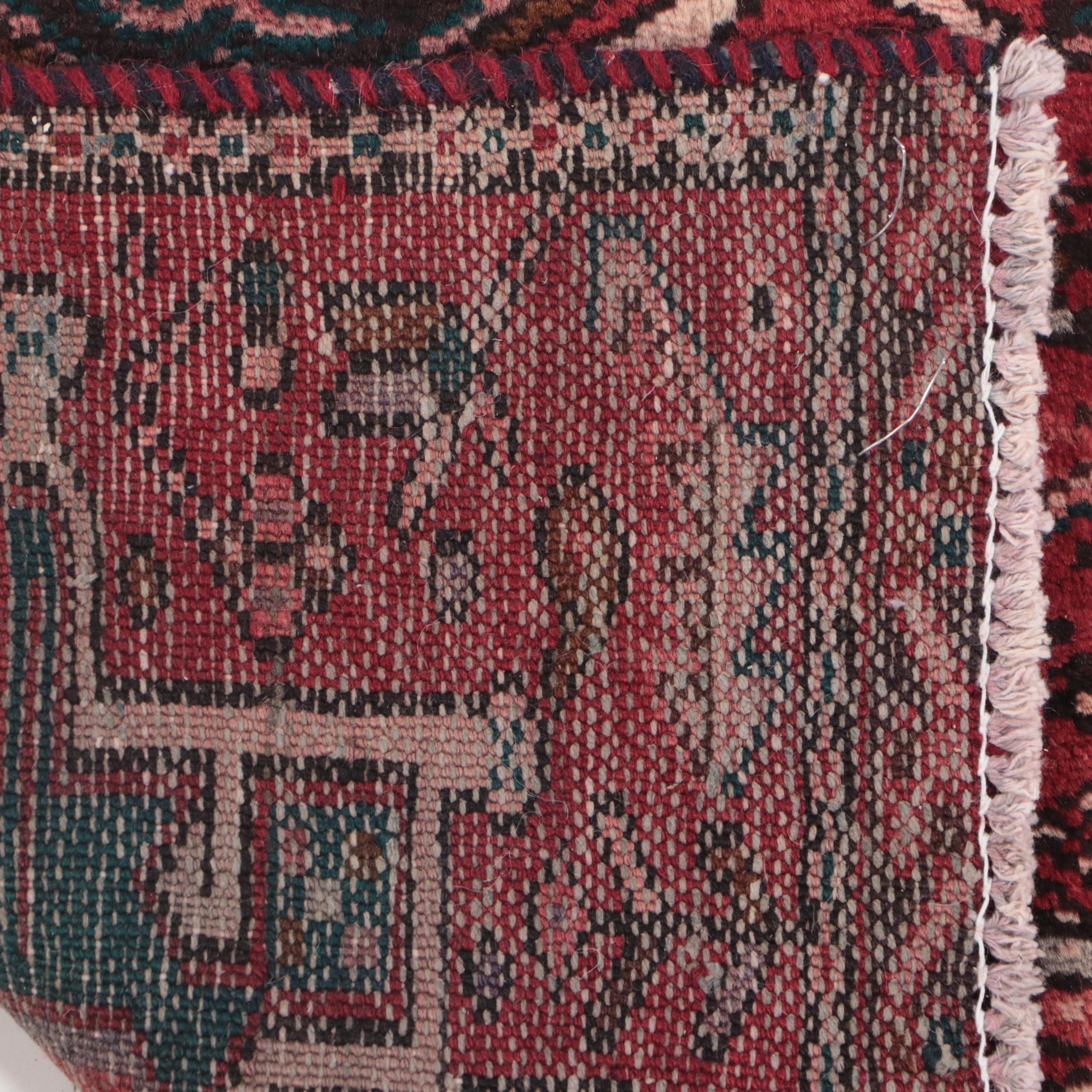 1'9 x 9'8 Hand-Knotted Persian Karaja Carpet Runner