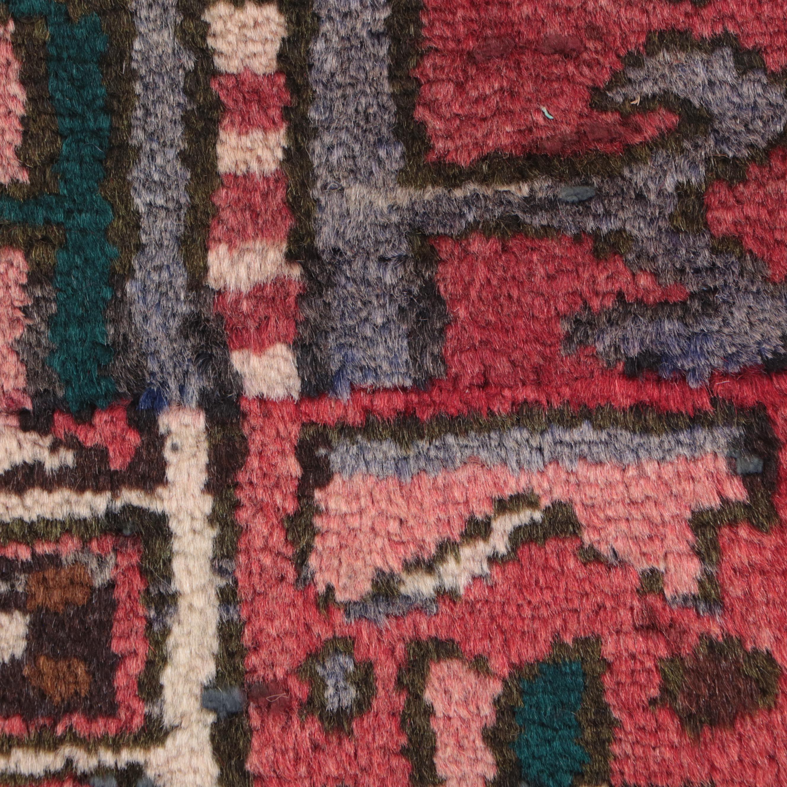 1'9 x 9'8 Hand-Knotted Persian Karaja Carpet Runner