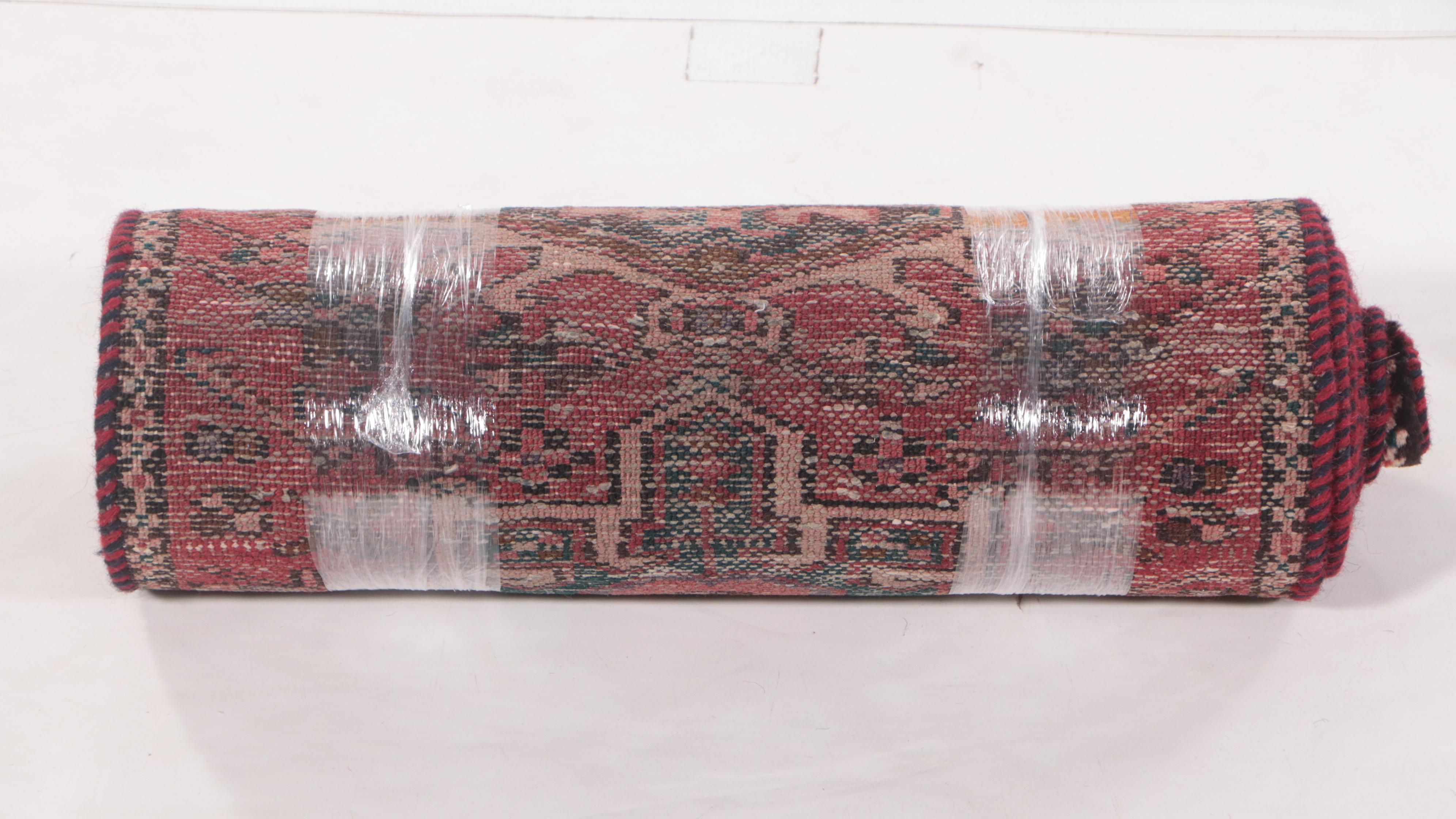 1'9 x 9'8 Hand-Knotted Persian Karaja Carpet Runner