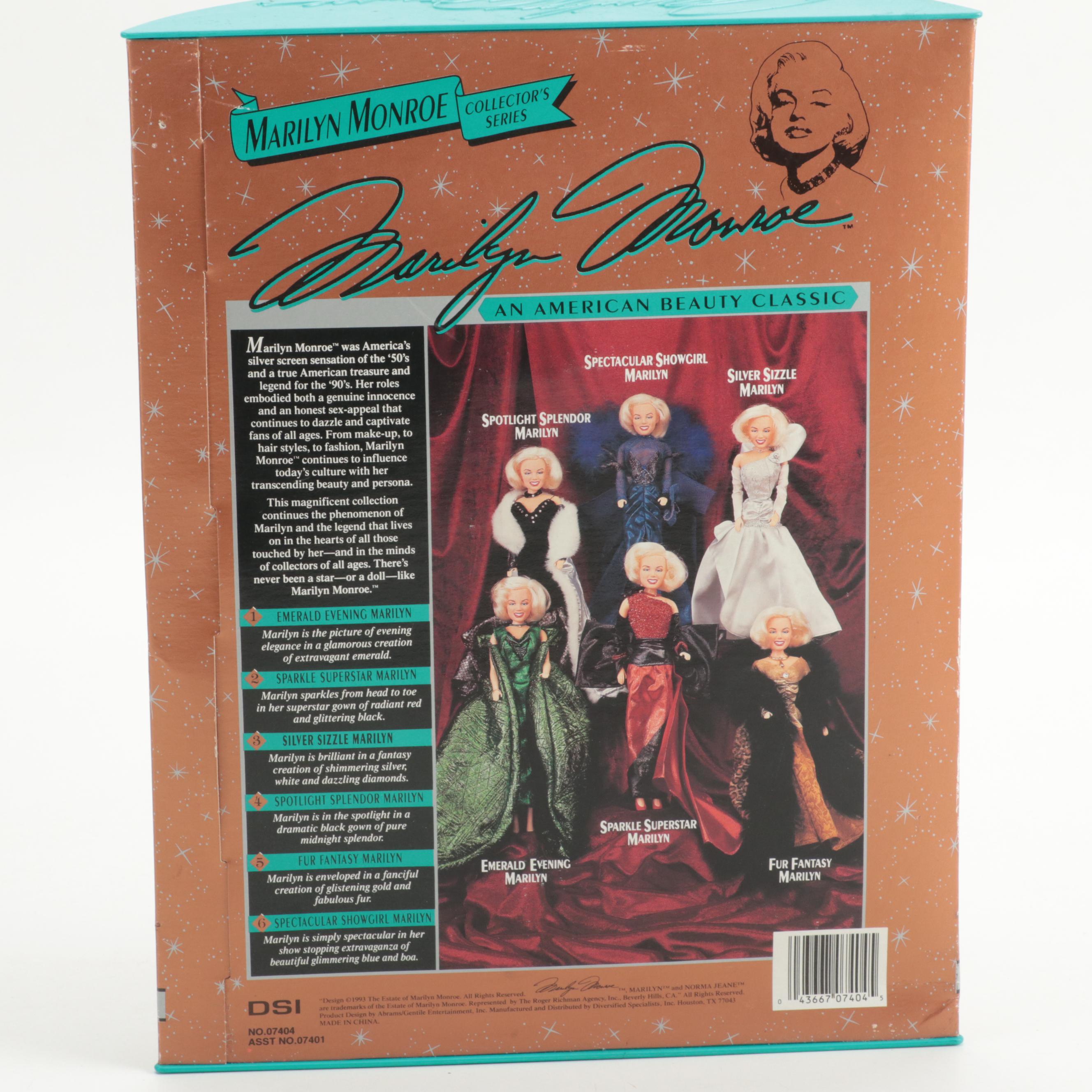 DSI "Sparking Superstar Marilyn" and "Emerald Evening Marilyn" Dolls, 1993
