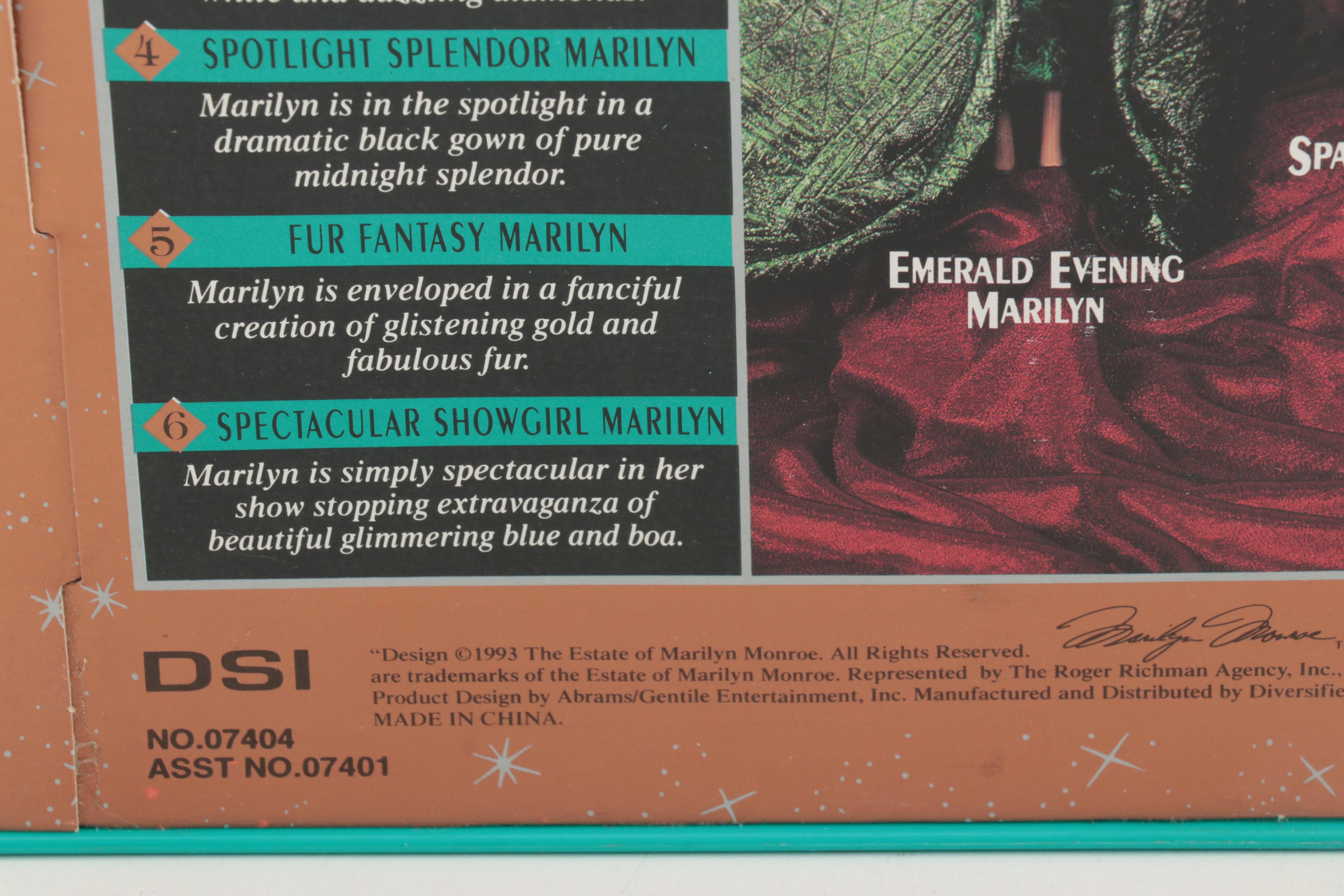 DSI "Sparking Superstar Marilyn" and "Emerald Evening Marilyn" Dolls, 1993