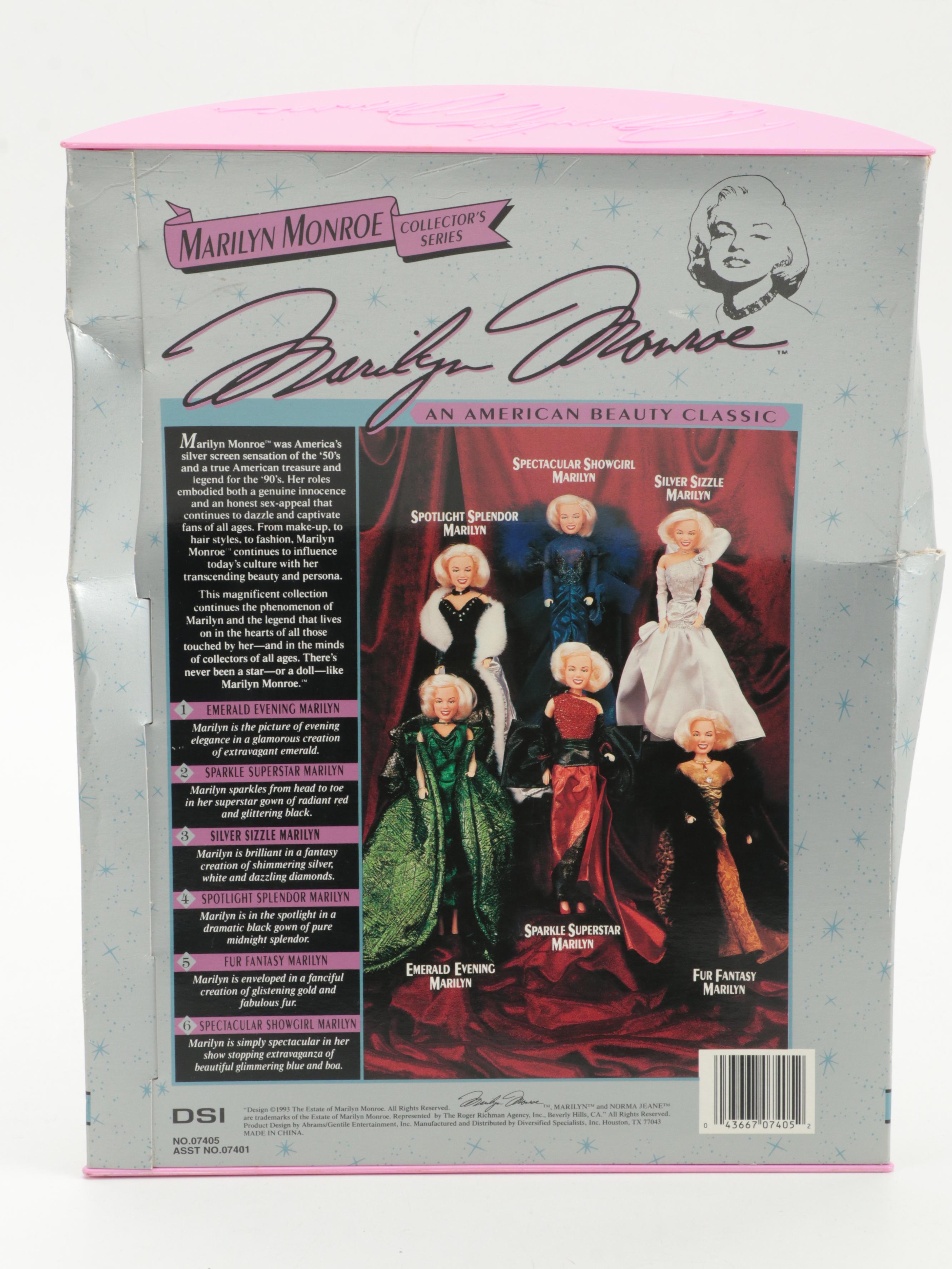 DSI "Sparking Superstar Marilyn" and "Emerald Evening Marilyn" Dolls, 1993