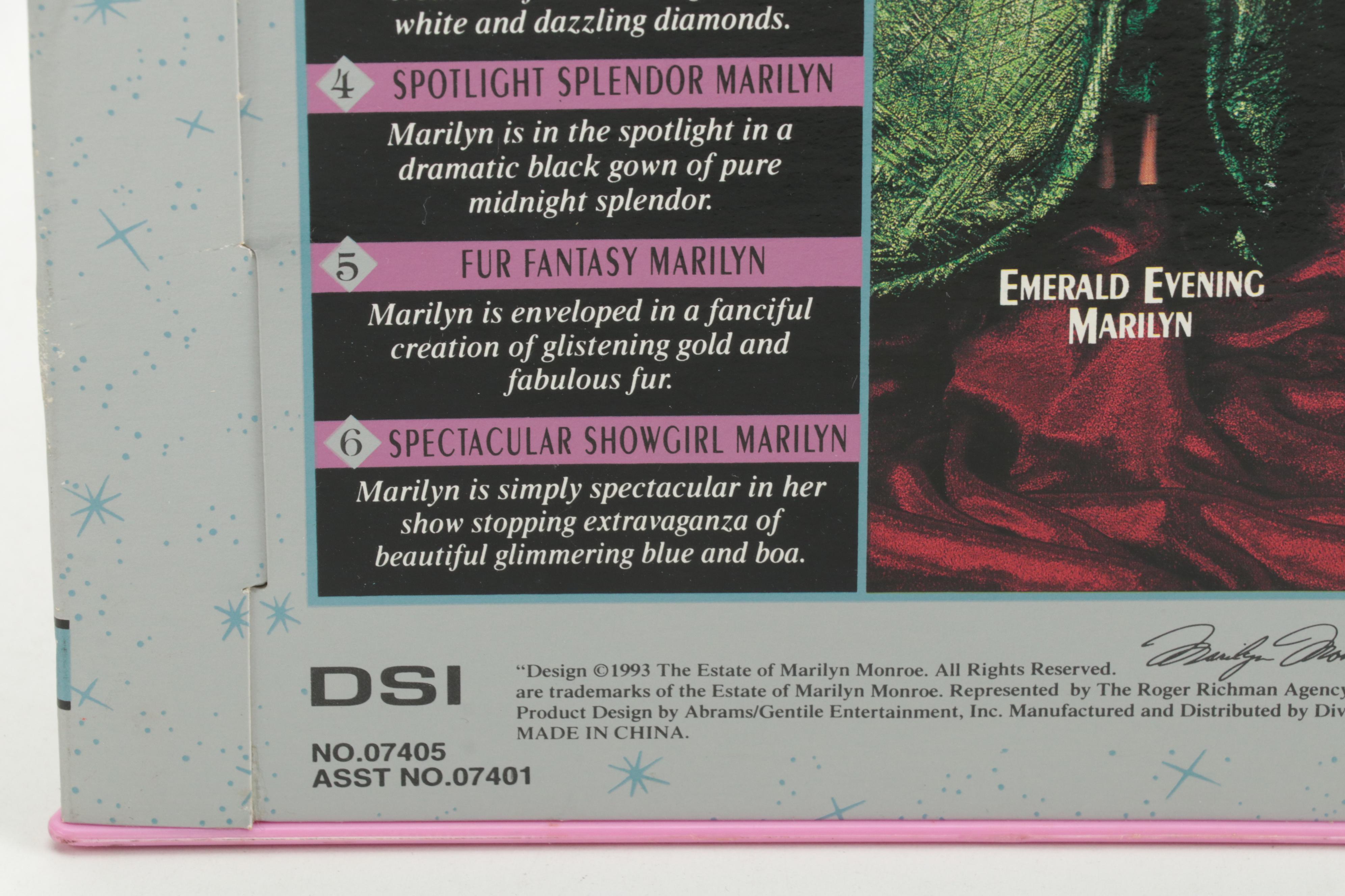 DSI "Sparking Superstar Marilyn" and "Emerald Evening Marilyn" Dolls, 1993