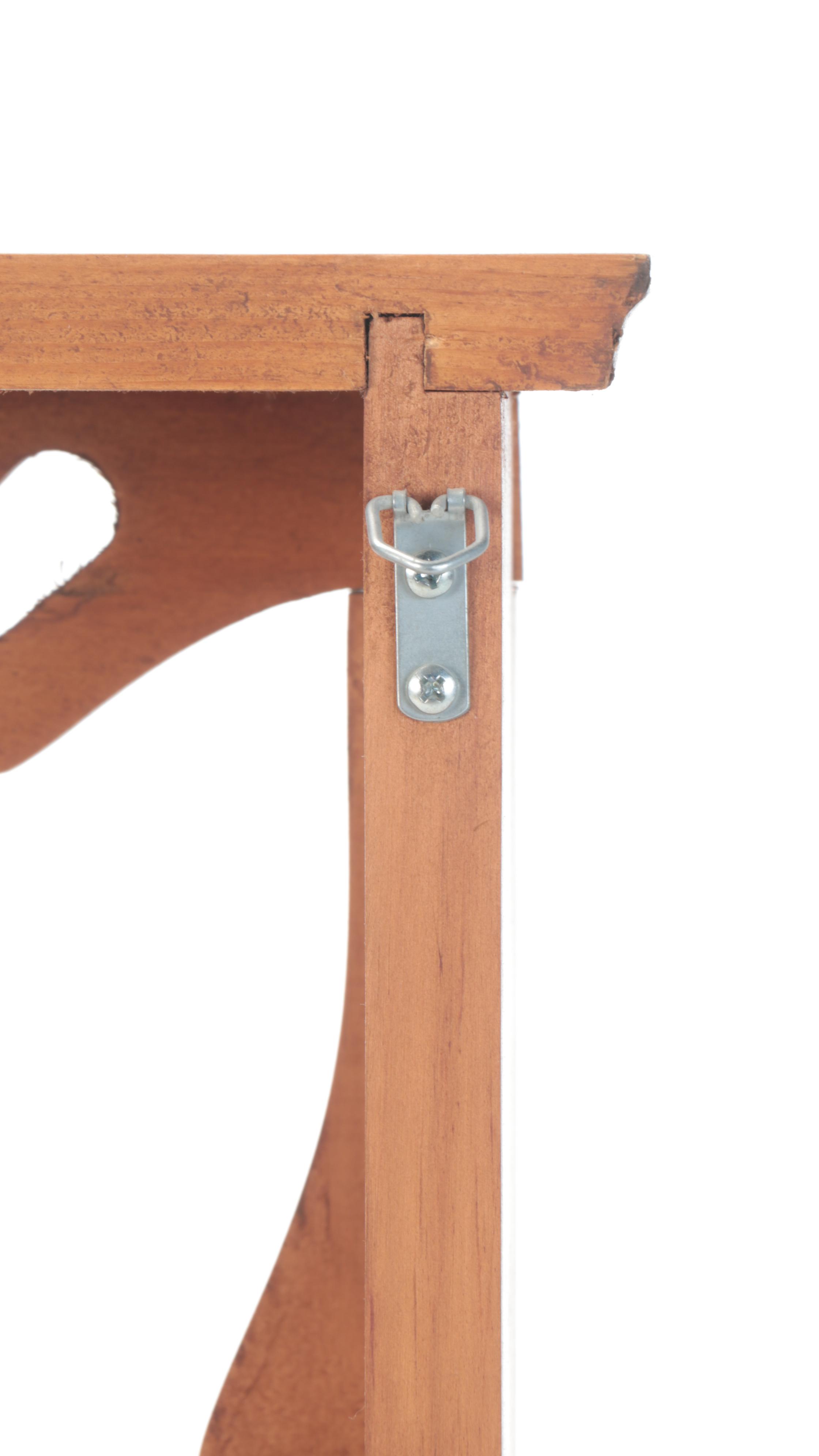 Wooden Heart Themed Wall Hanging Plate Rack and Peg Rack