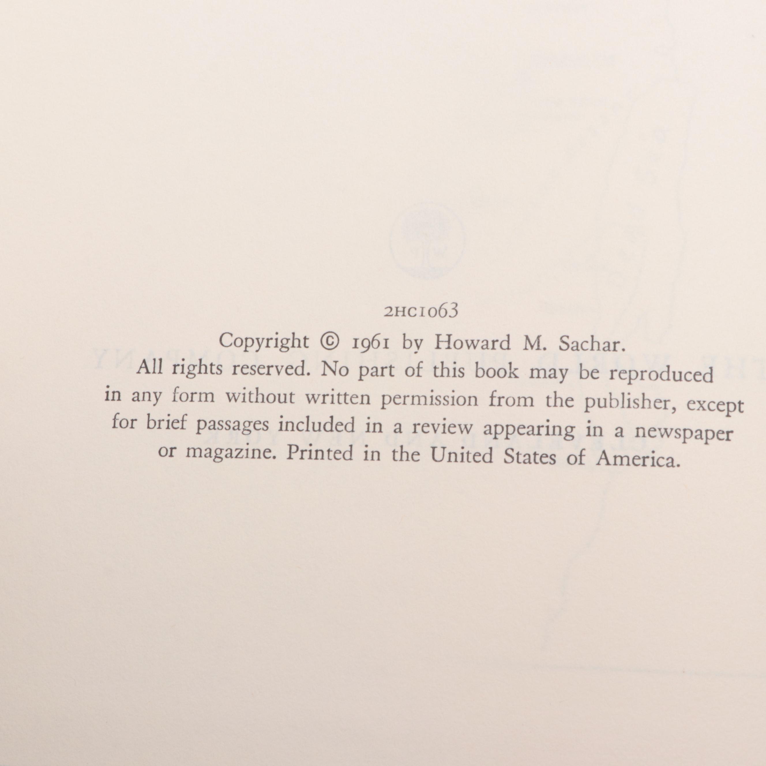Signed First Edition  "Aliyah: The Peoples of Israel" by Howard Morley Sachar