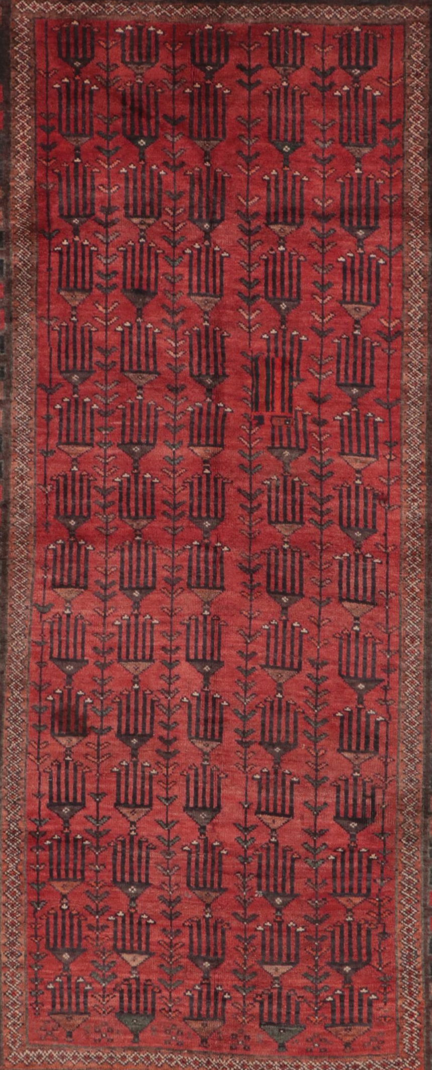 3'7 x 7'7 Hand-Knotted Persian Northwest Village Wide Carpet Runner