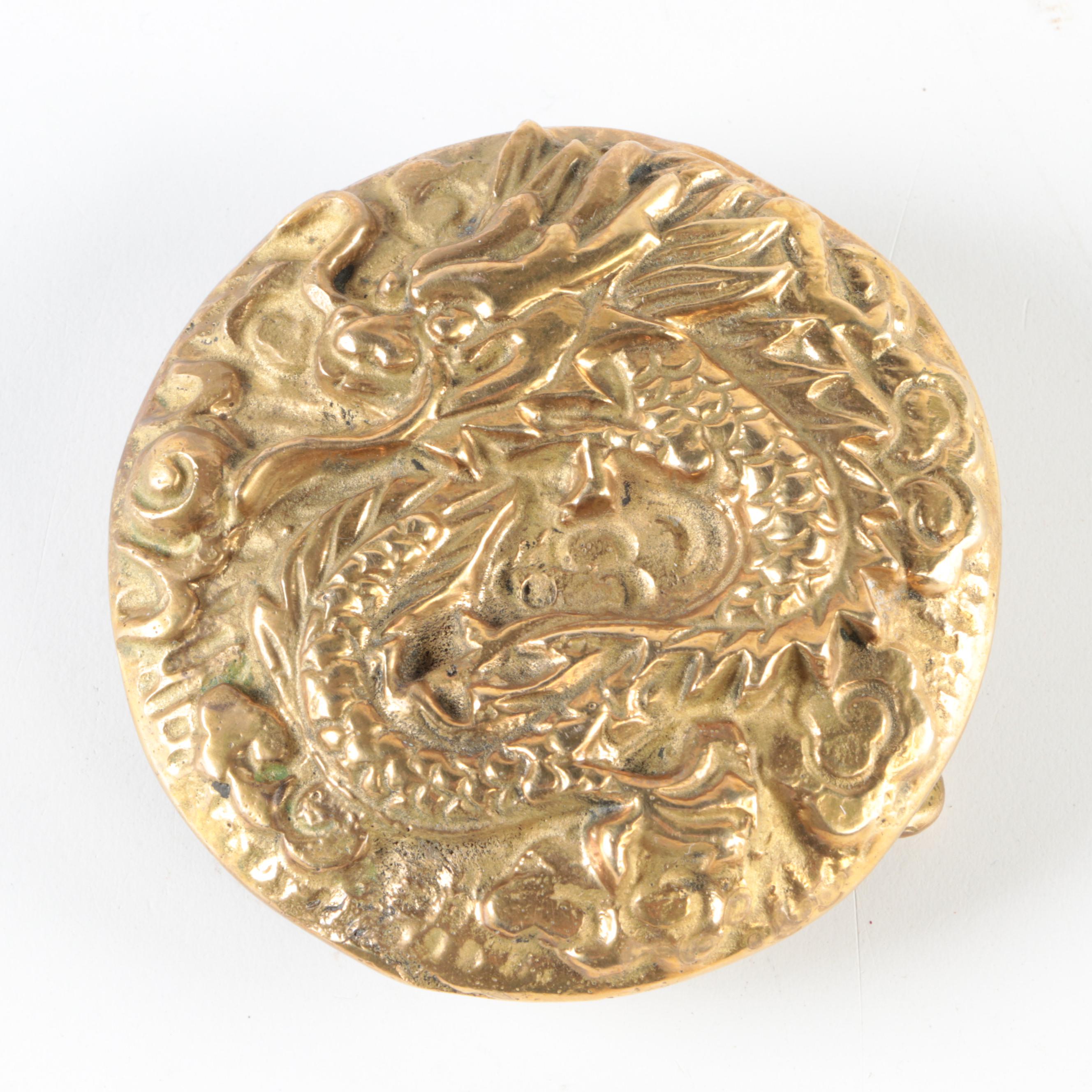 Limited Edition Bronze Chief Unger Buckle and Dragon Buckle in Gold Tone Finish