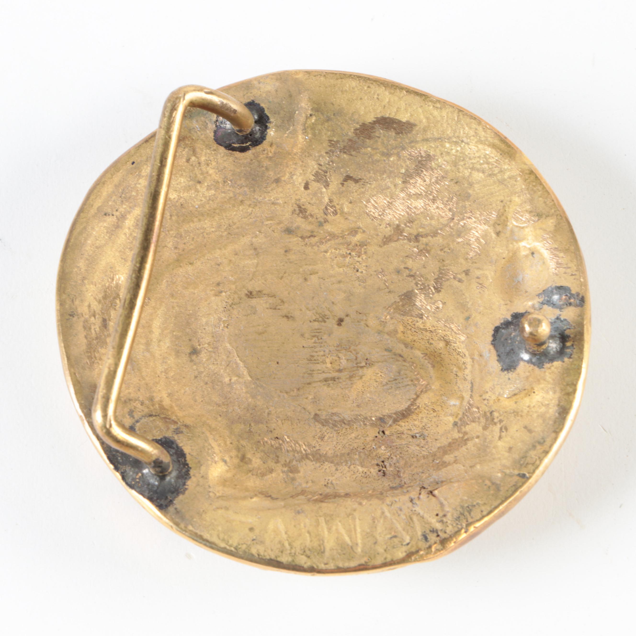 Limited Edition Bronze Chief Unger Buckle and Dragon Buckle in Gold Tone Finish