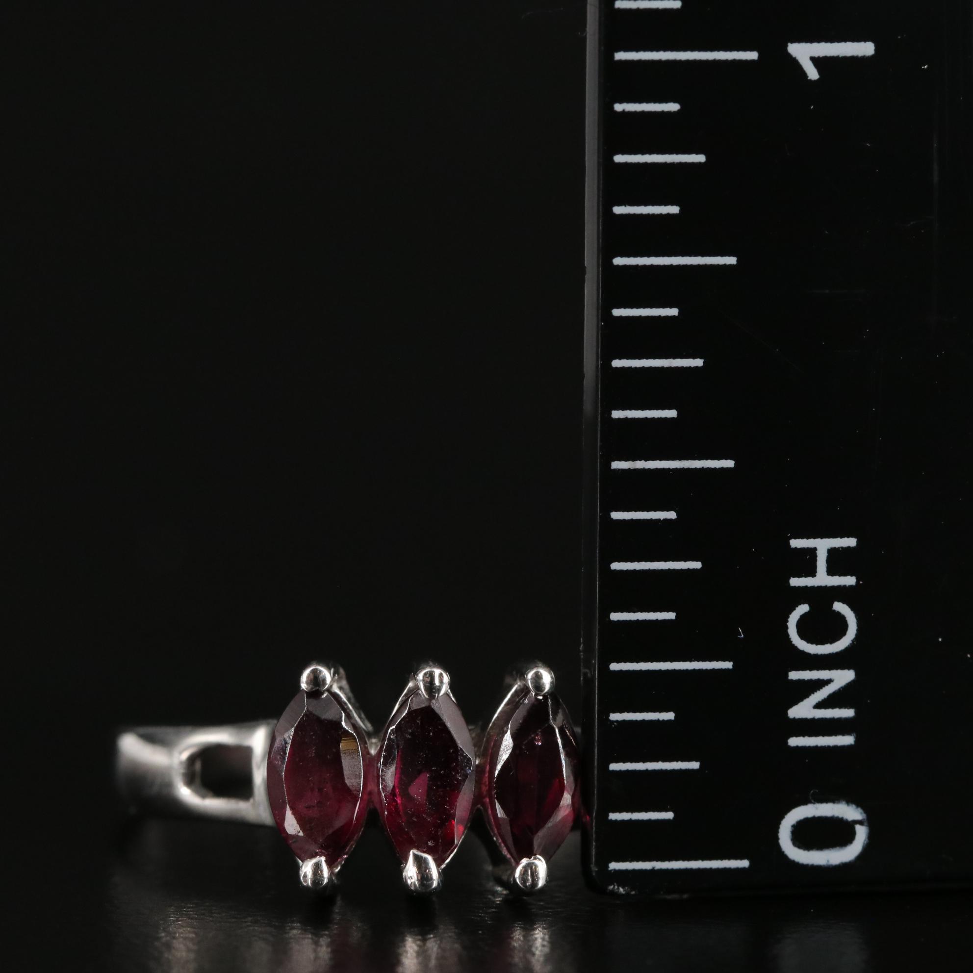 Sterling Rhodolite Garnet Ring