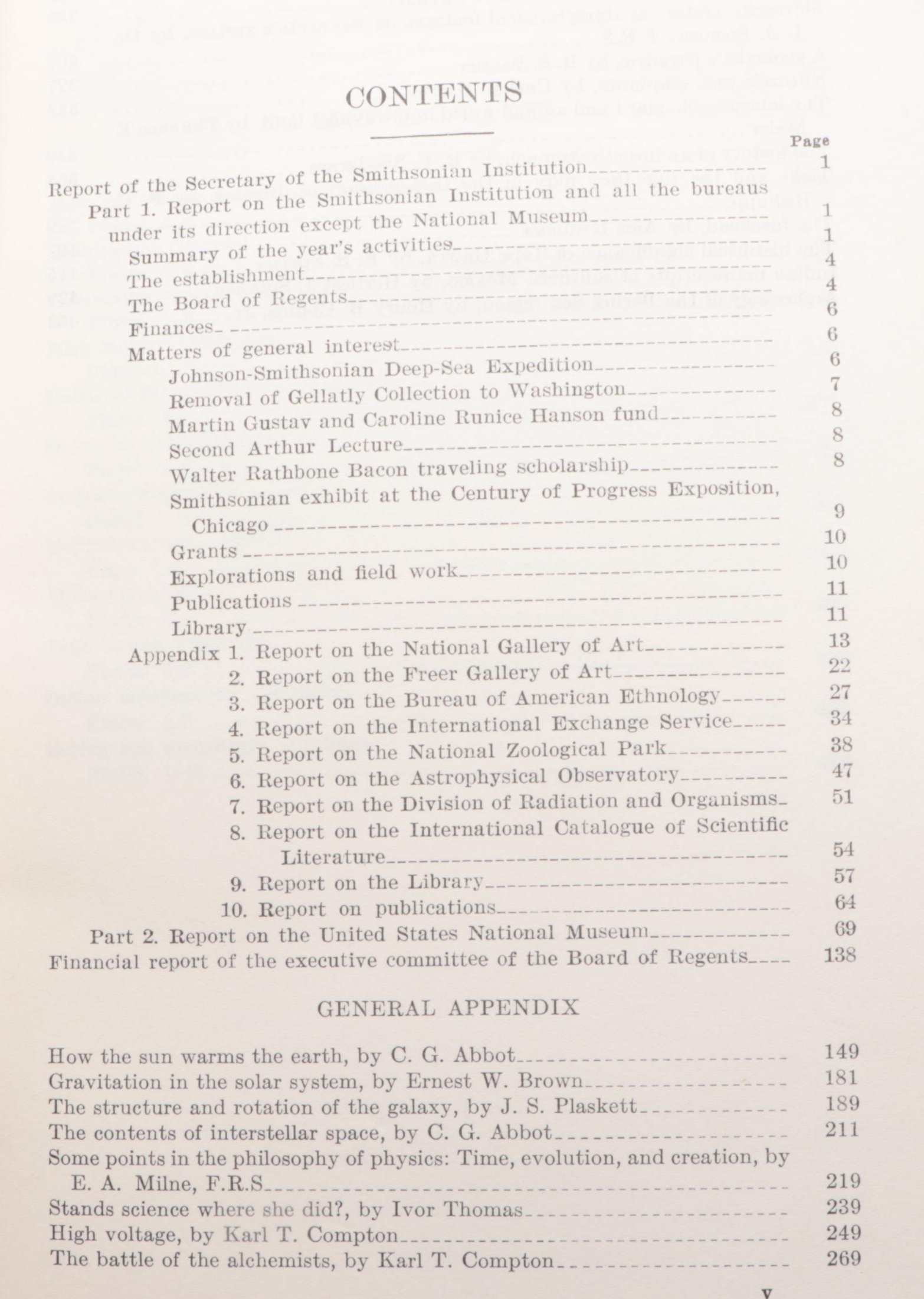 "Annual Report of the Board of Regents of The Smithsonian Institution," 1935
