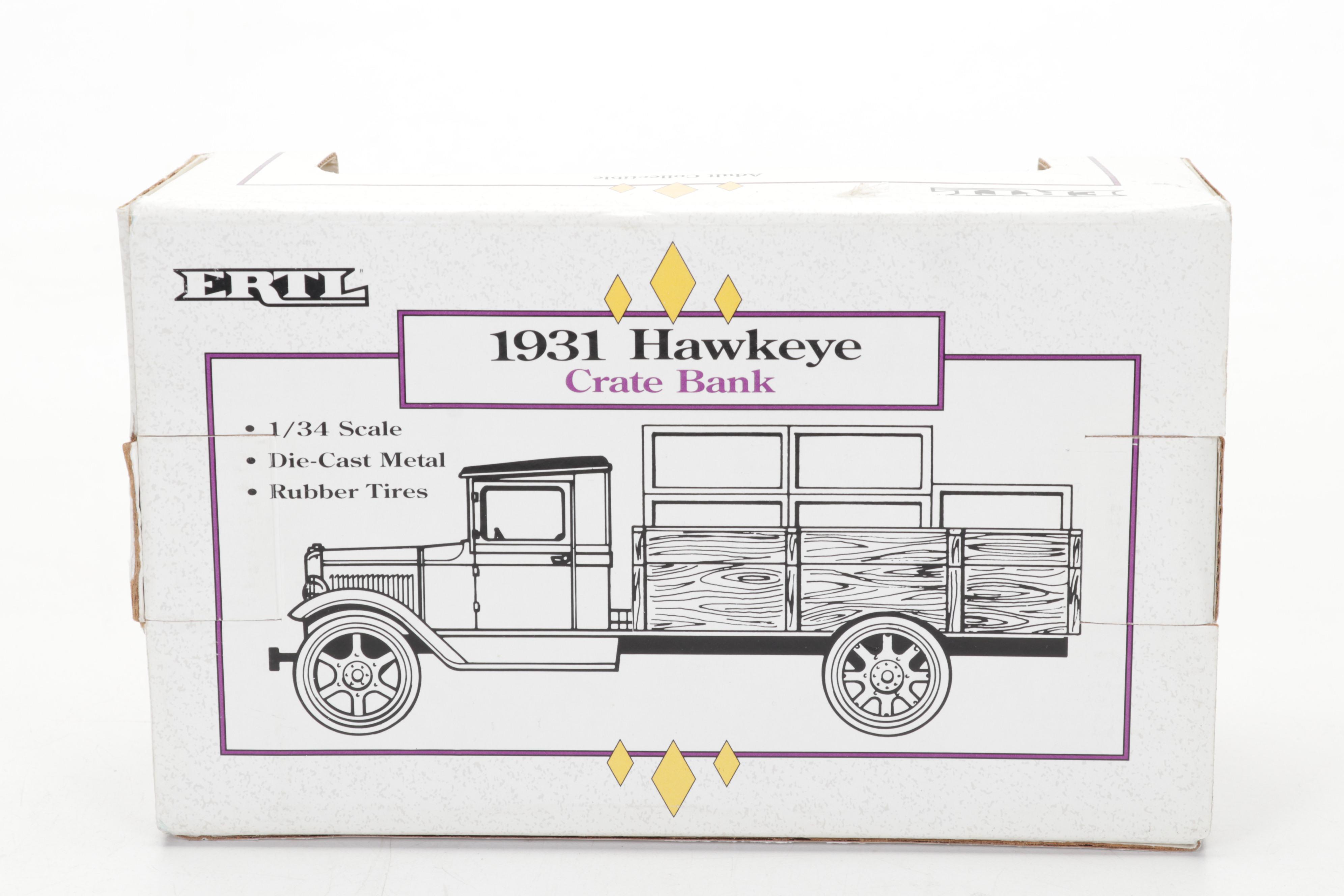 Reproduction Cast Iron Beer Wagon, Ertl Truck Banks, Greyhound Bank, and More